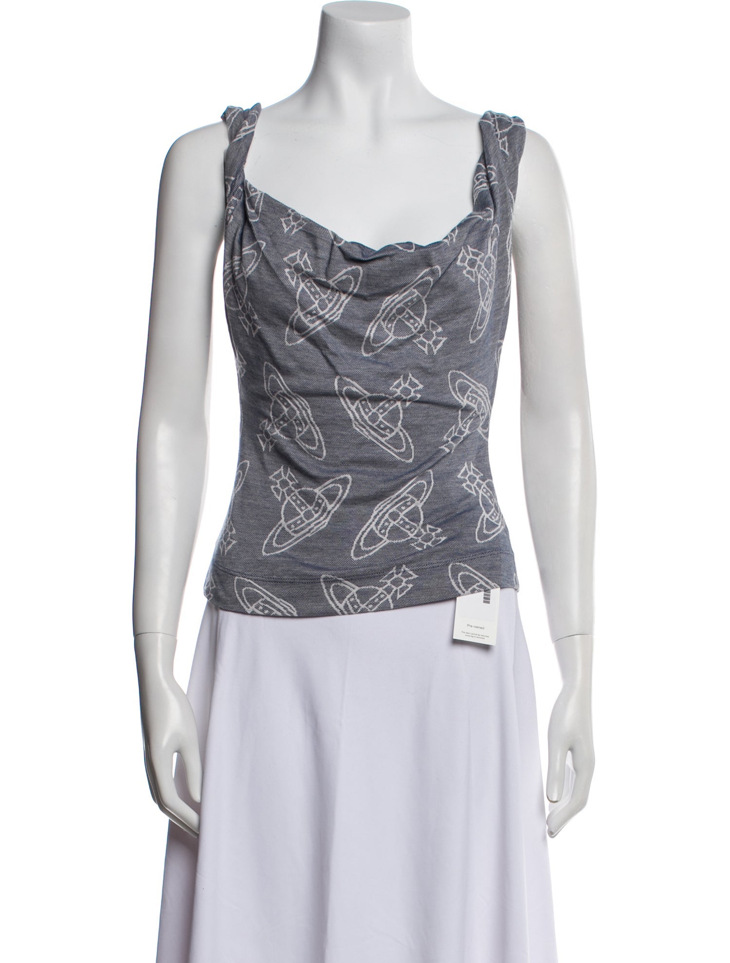 Vivienne Westwood Printed Cowl Neck Top