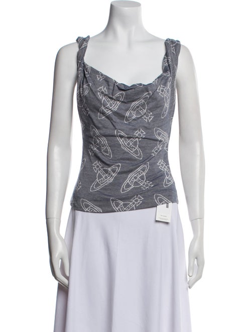 Vivienne Westwood Printed Cowl Neck Top