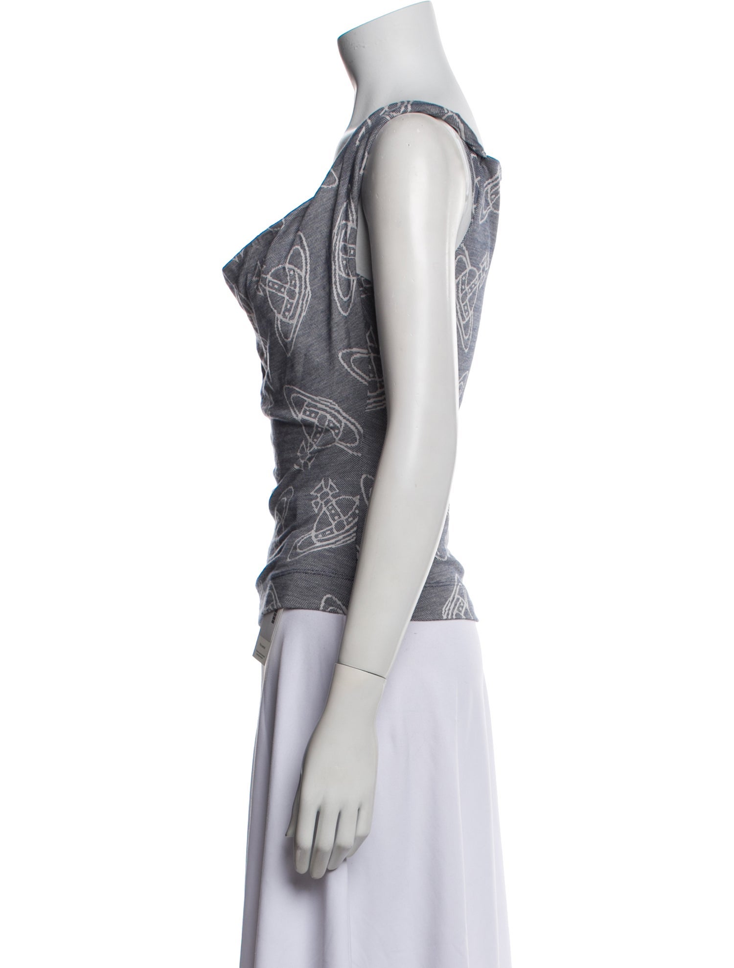 Vivienne Westwood Printed Cowl Neck Top