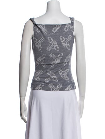 Vivienne Westwood Printed Cowl Neck Top