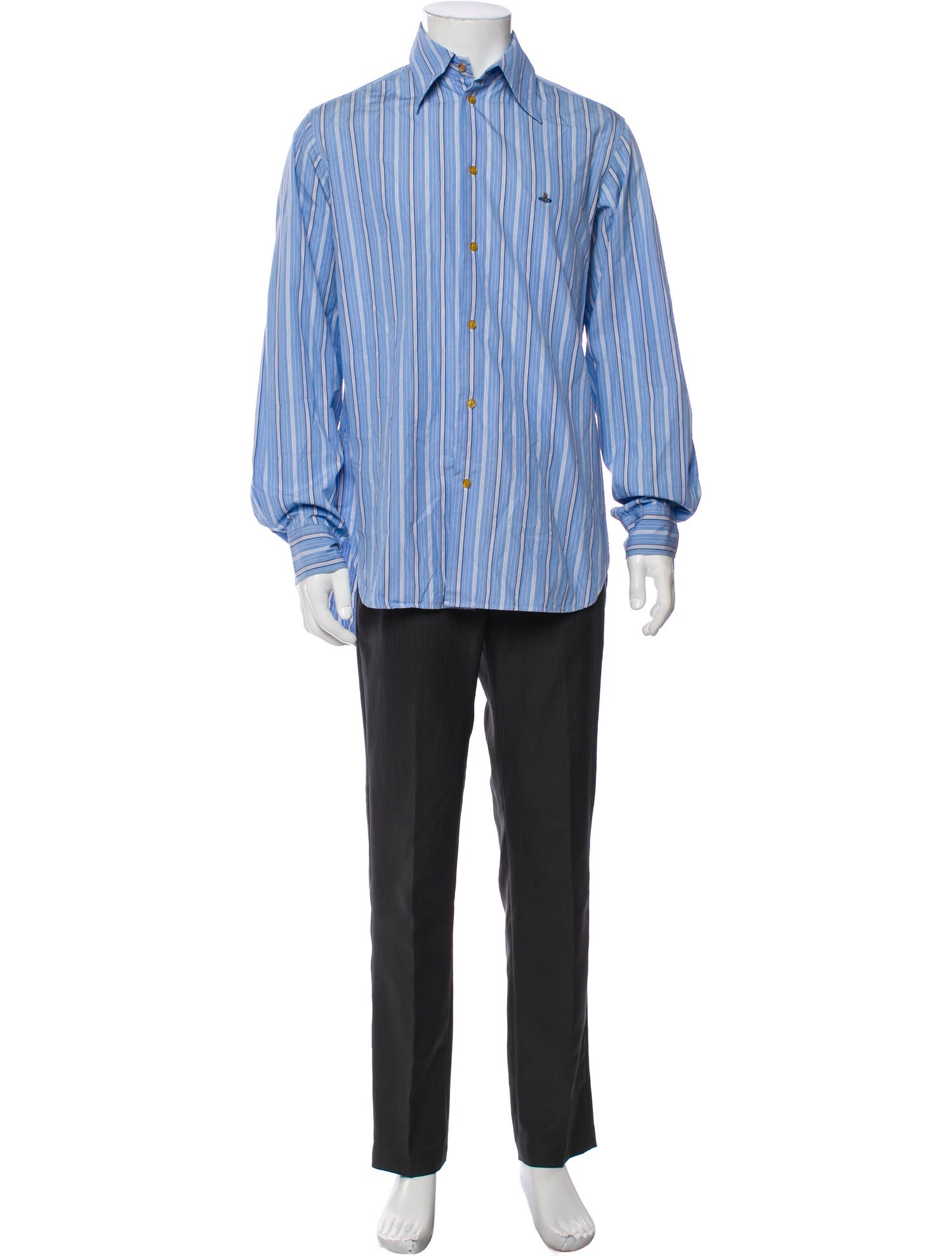 Vivienne Westwood Striped Long Sleeve Dress Shirt
