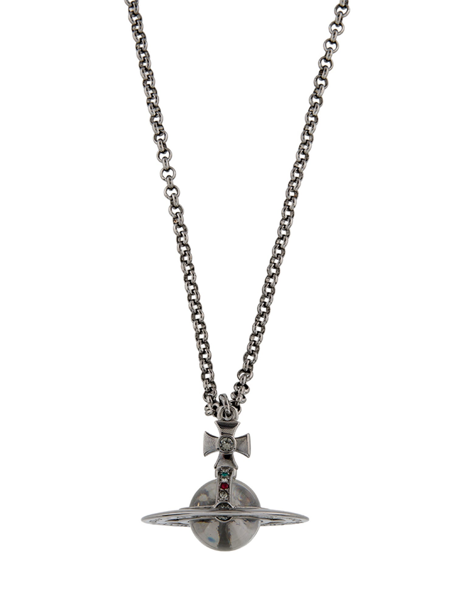 Vivienne Westwood Crystal & Resin Mayfair Large Orb Pendant Long Necklace