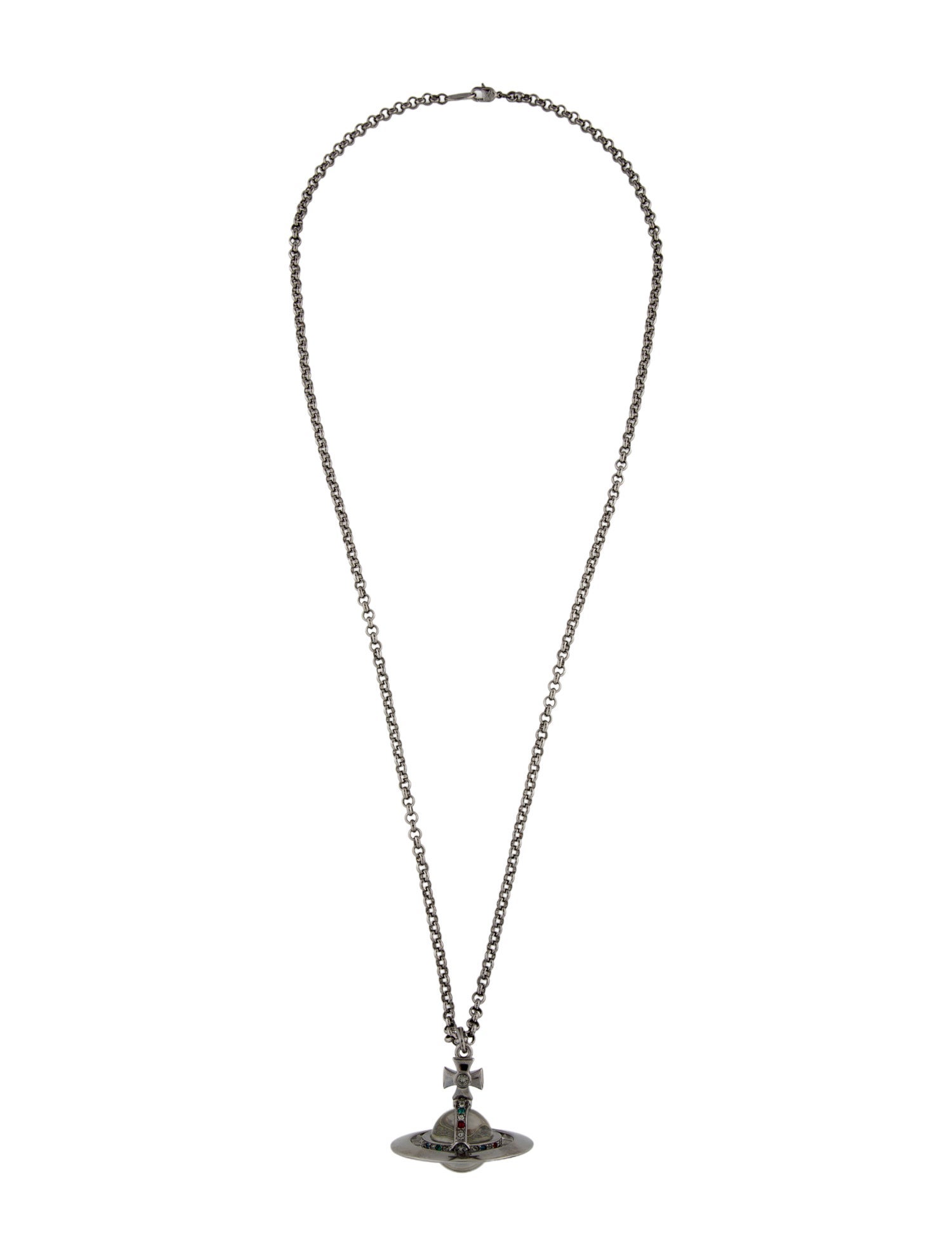 Vivienne Westwood Crystal & Resin Mayfair Large Orb Pendant Long Necklace