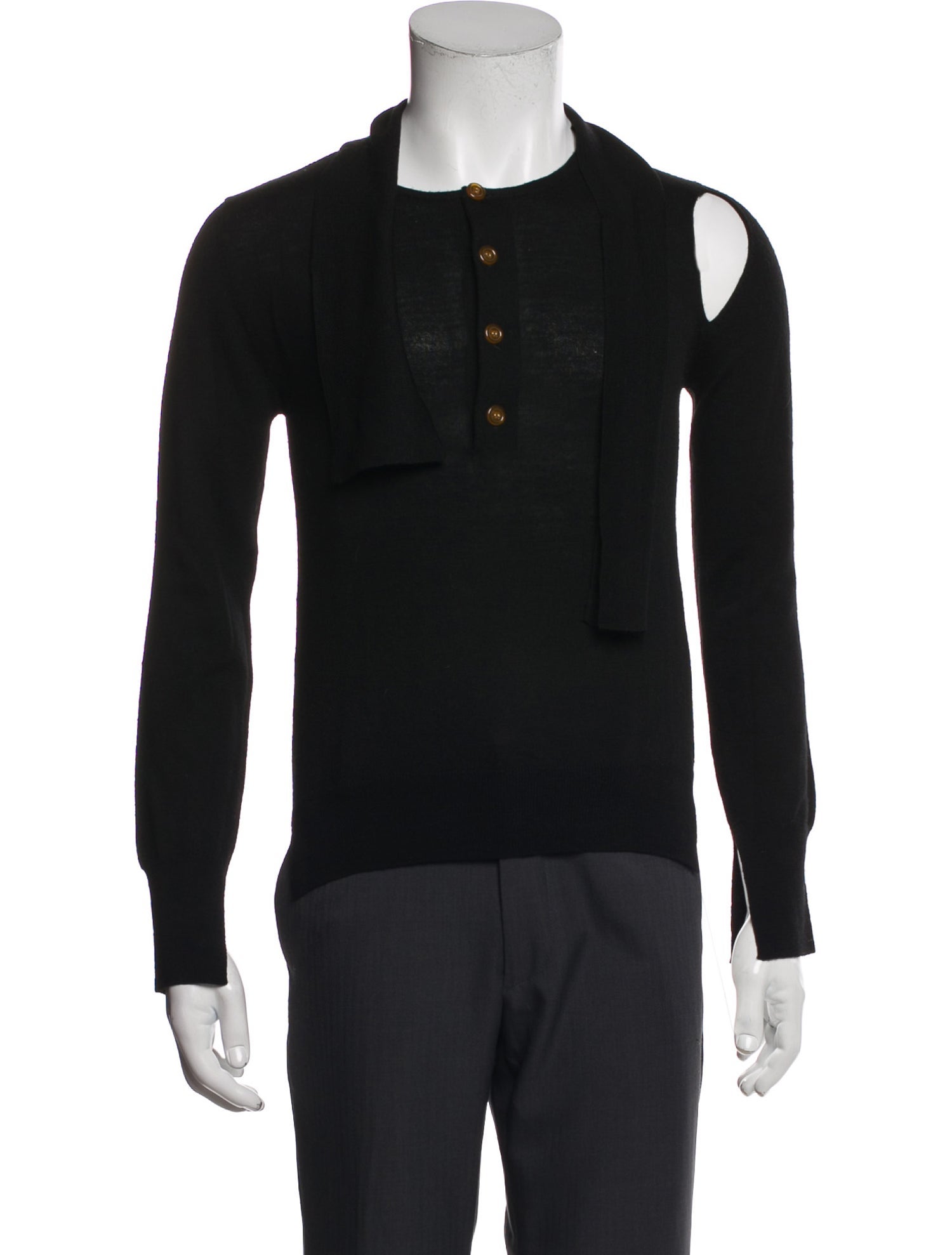 Vivienne Westwood Wool Crew Neck Polo Sweater