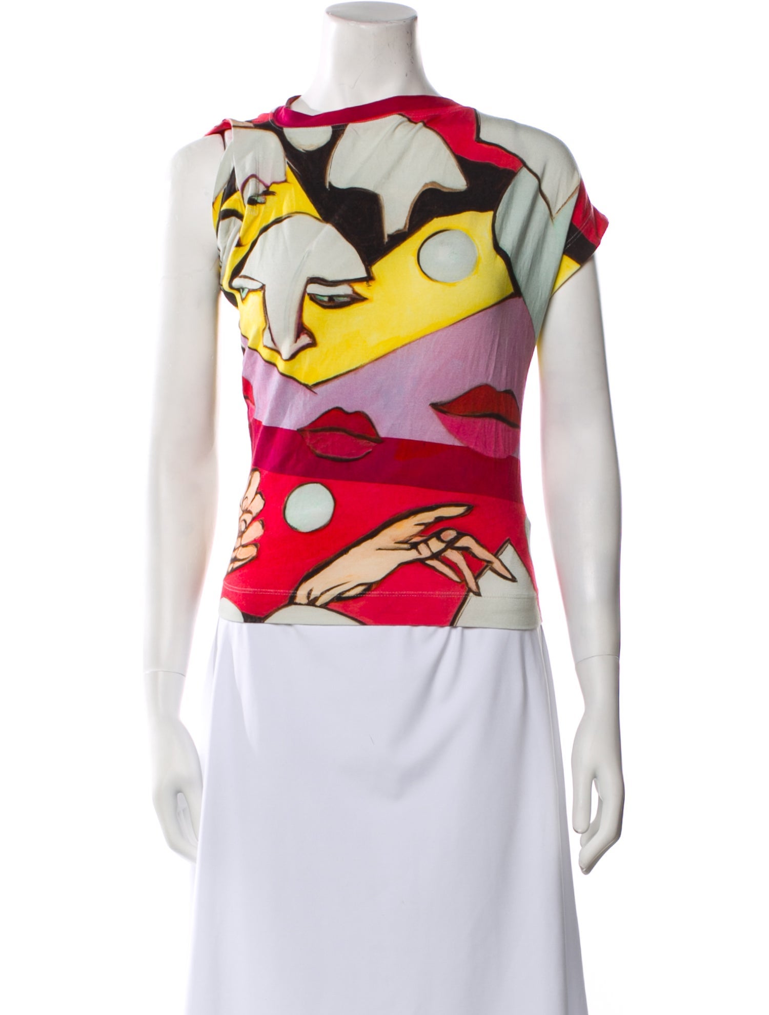 Vivienne Westwood Printed Bateau Neckline Top