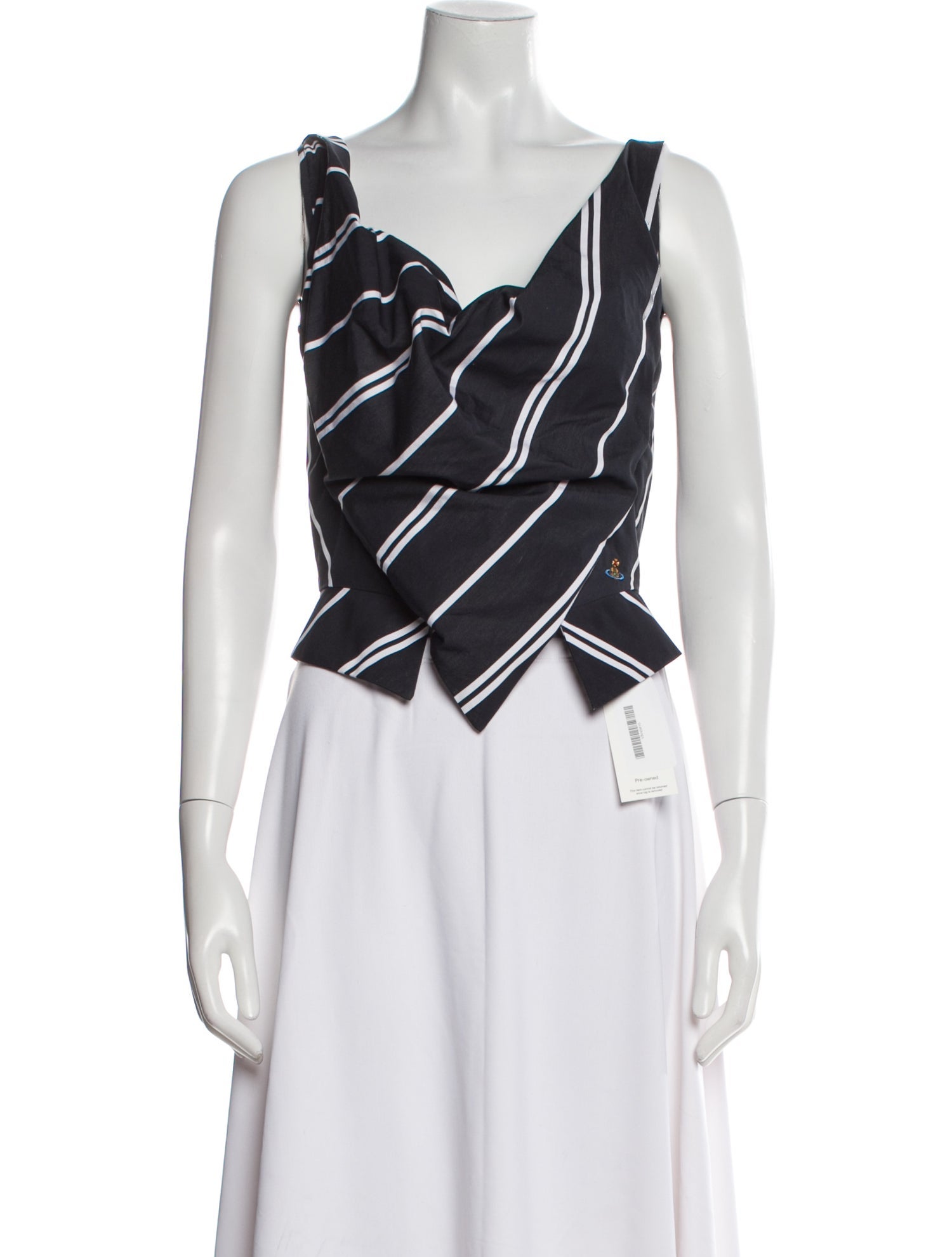 Vivienne Westwood Printed V-Neck Crop Top