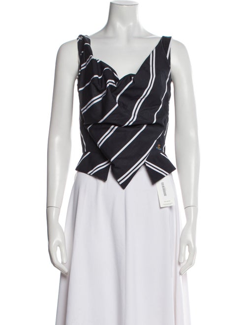 Vivienne Westwood Printed V-Neck Crop Top