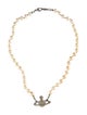 Vivienne Westwood Faux Pearl Mini Bas Relief Choker Necklace