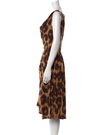 Vivienne Westwood Animal Print Midi Length Dress