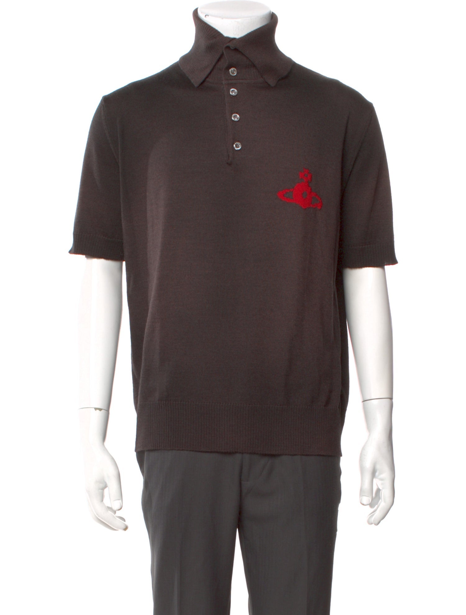 Vivienne Westwood Virgin Wool Crew Neck Polo Shirt