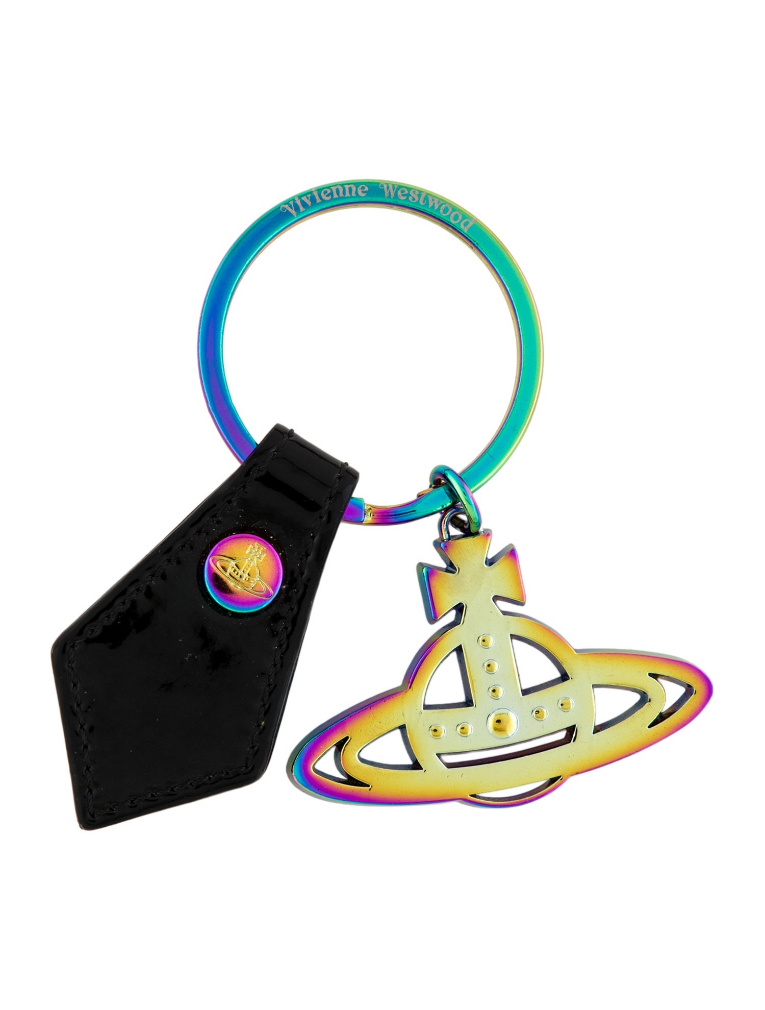 Vivienne Westwood Metal and patent leather keychain