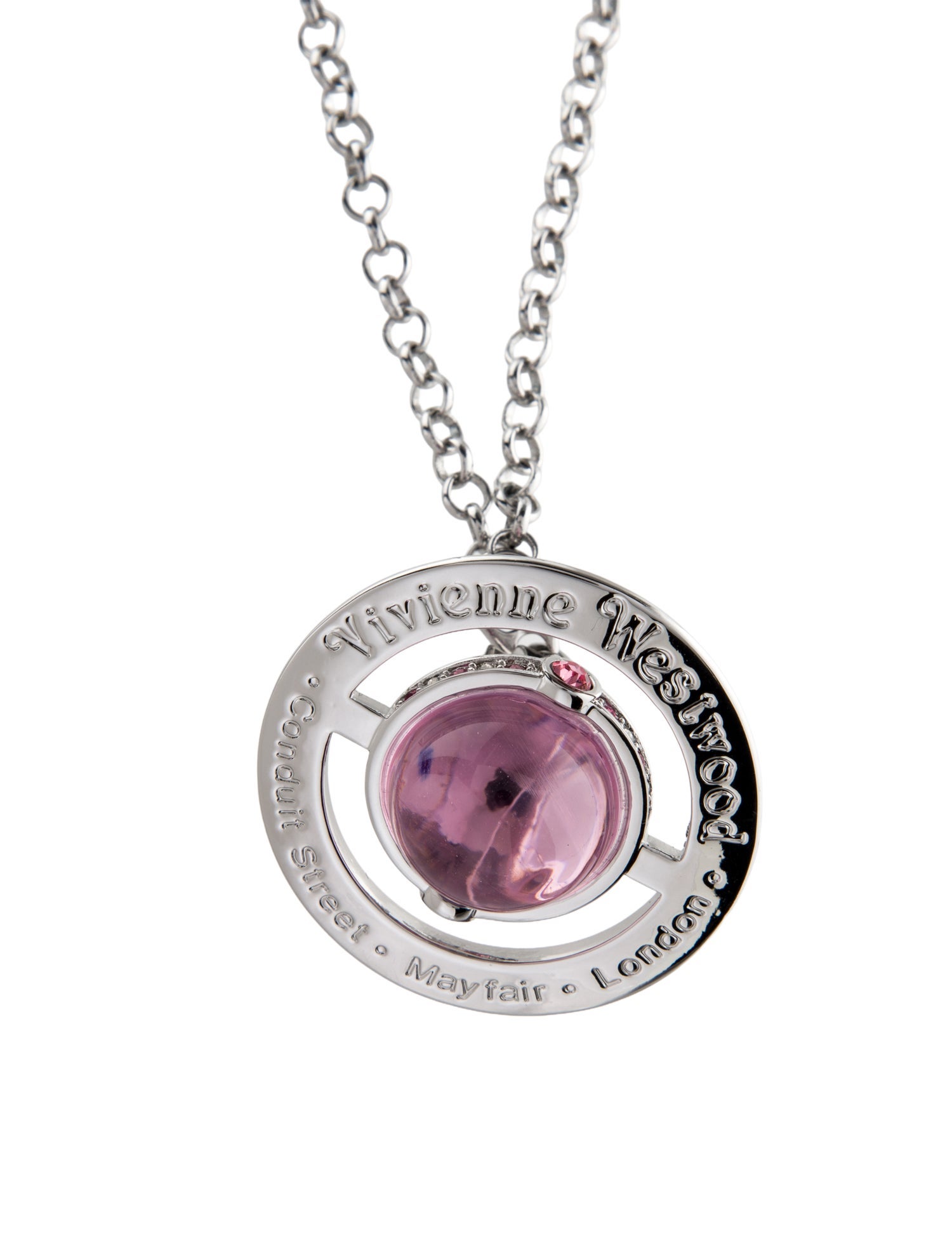 Vivienne Westwood Crystal & Resin Large Orb Pendant Necklace
