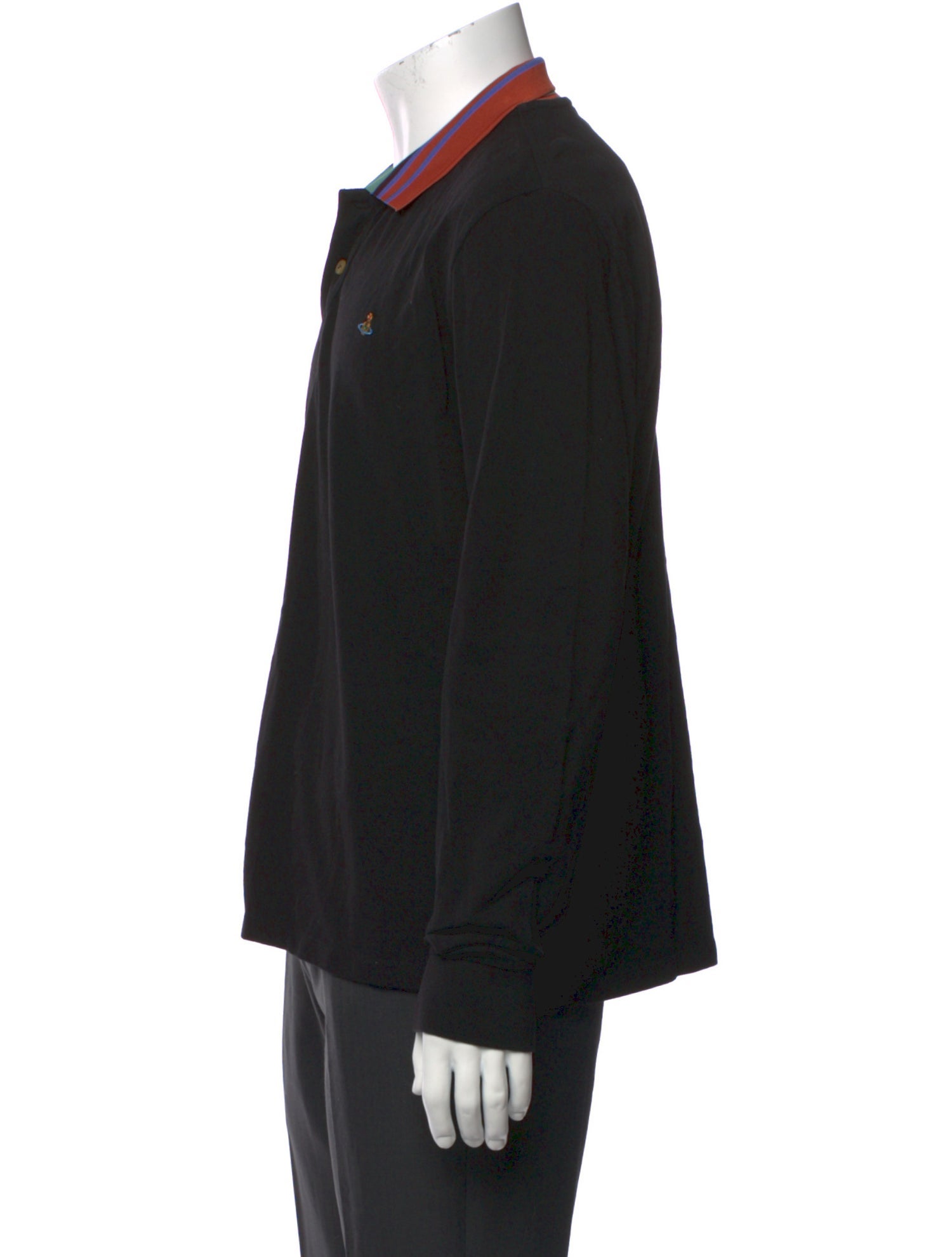 Vivienne Westwood V-Neck Long Sleeve Polo Shirt