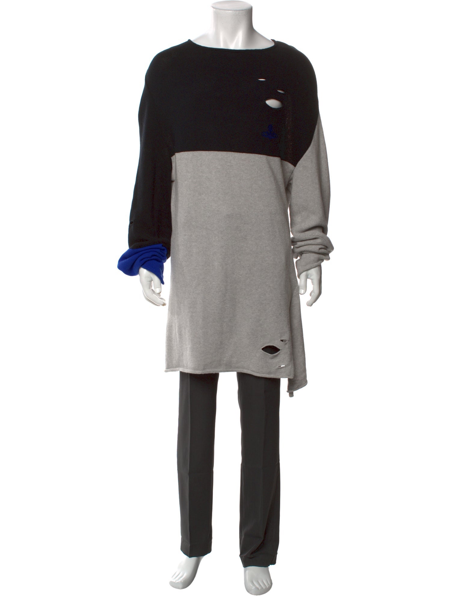 Vivienne Westwood Colorblock Pattern Crew Neck Pullover