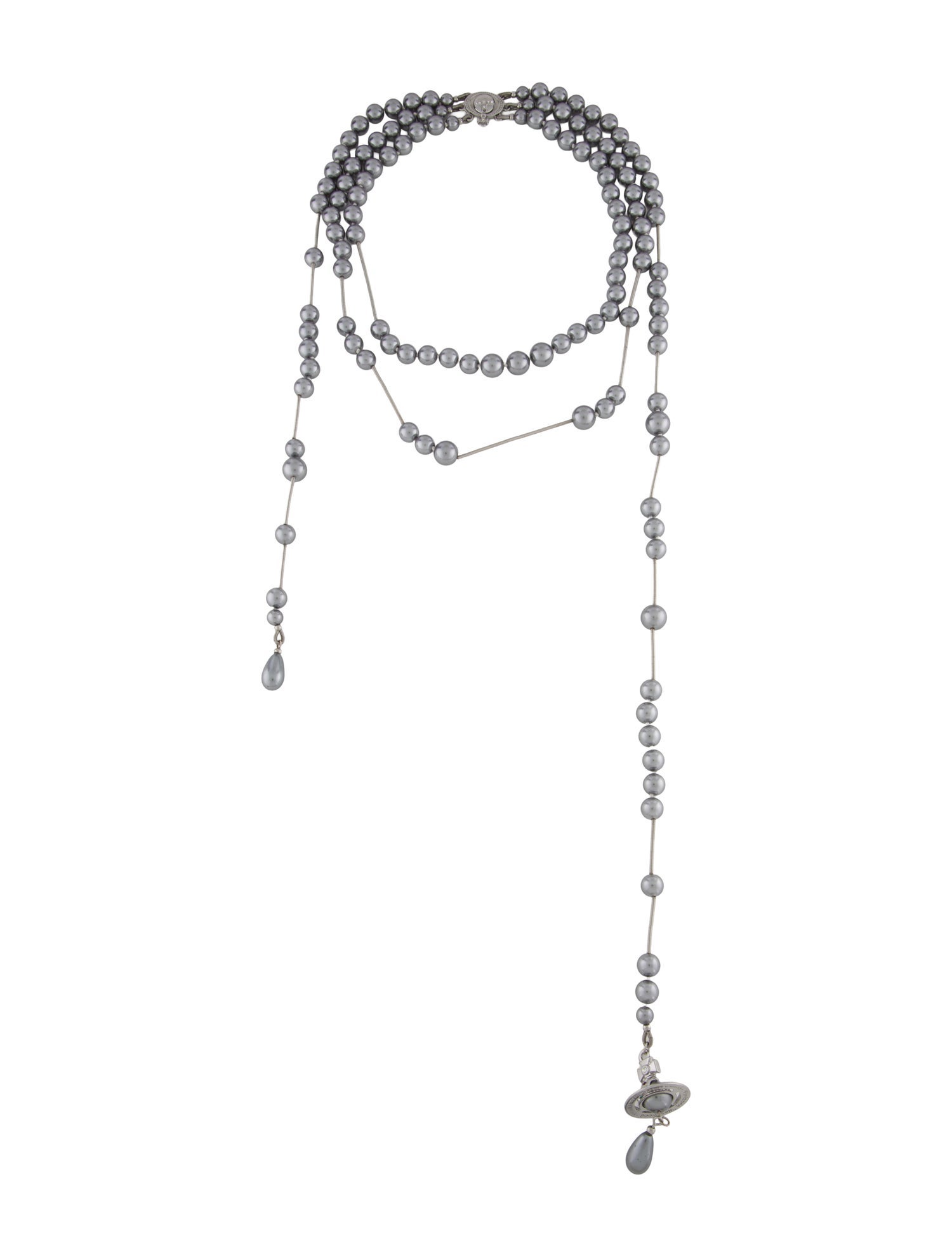 Vivienne Westwood Faux Pearl & Crystal 'Broken Pearl' Necklace