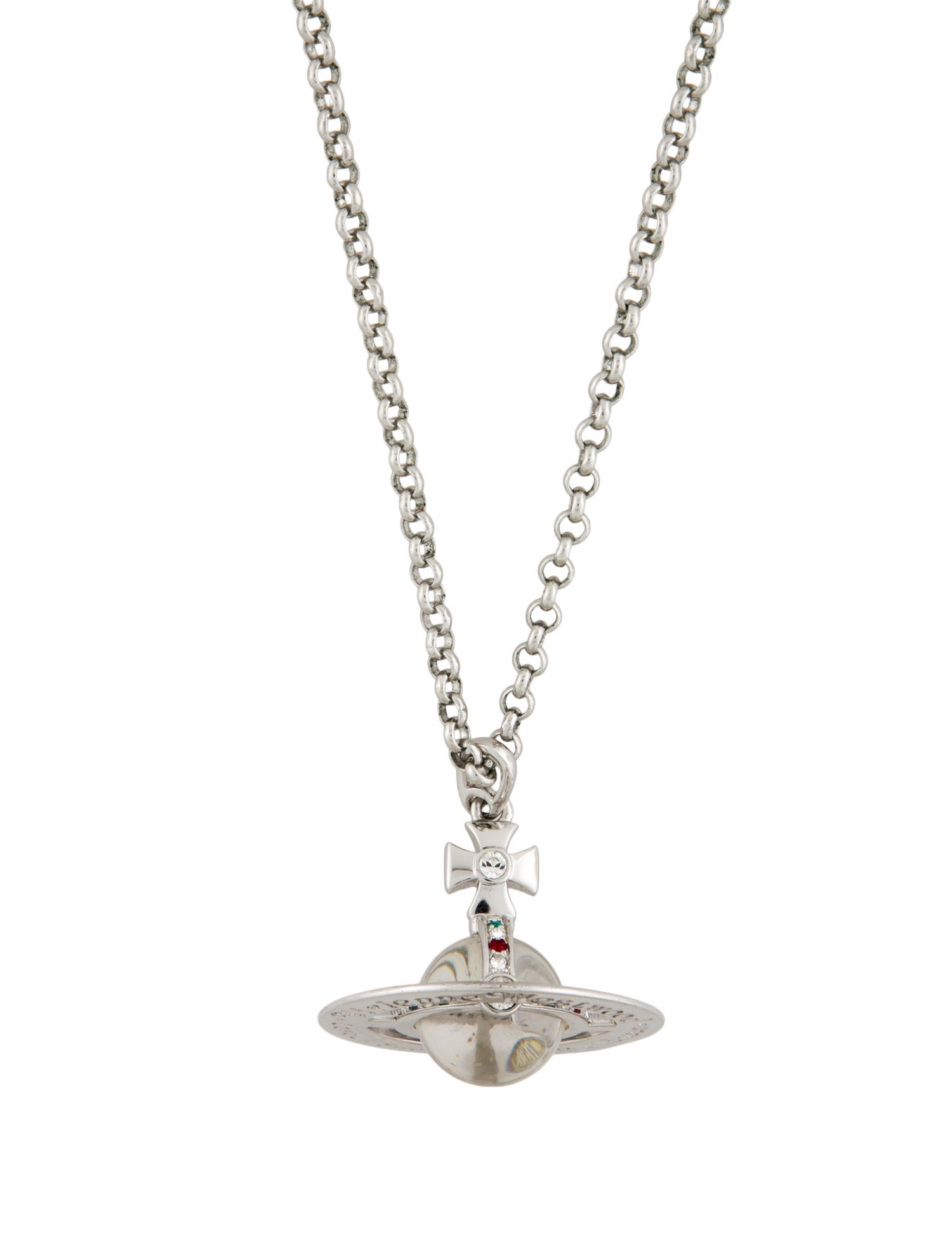 Vivienne Westwood Crystal & Resin Large Orb Pendant Necklace