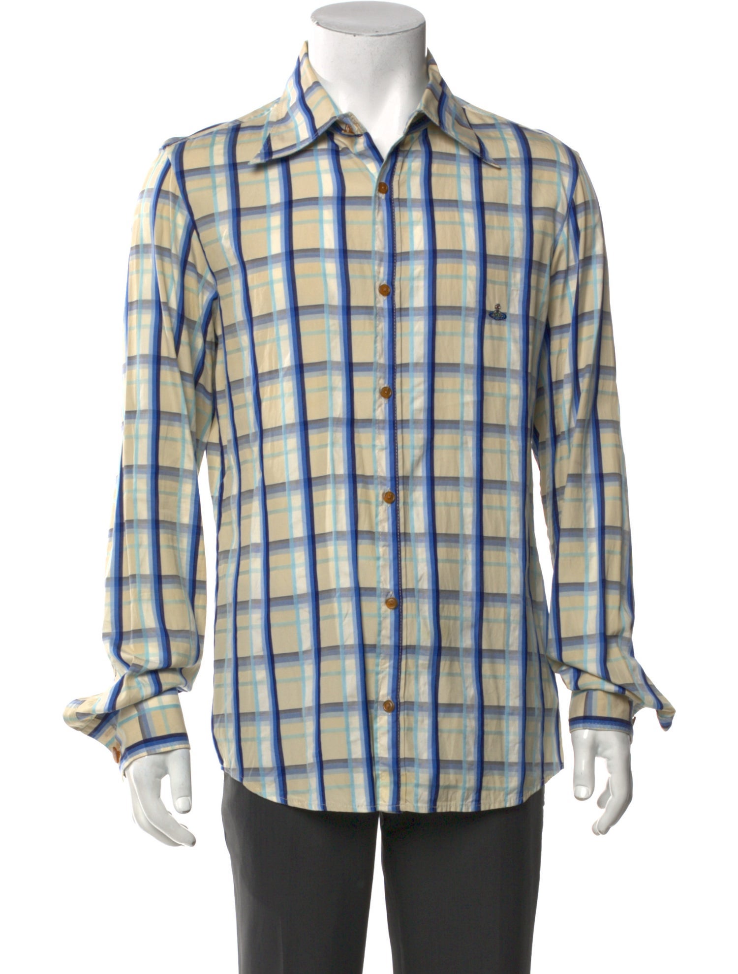 Vivienne Westwood Plaid Print Long Sleeve Shirt