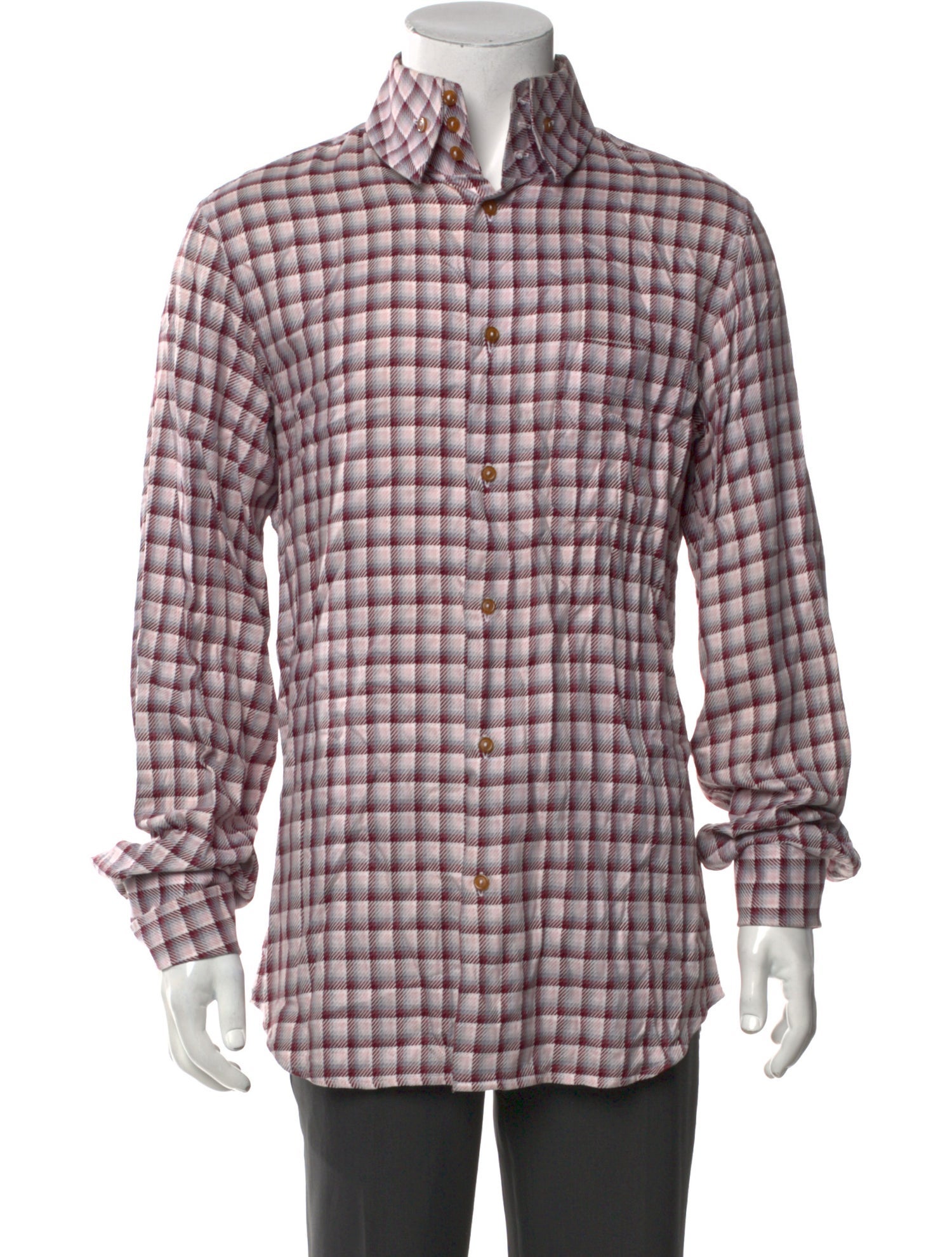Vivienne Westwood Plaid Print Long Sleeve Shirt