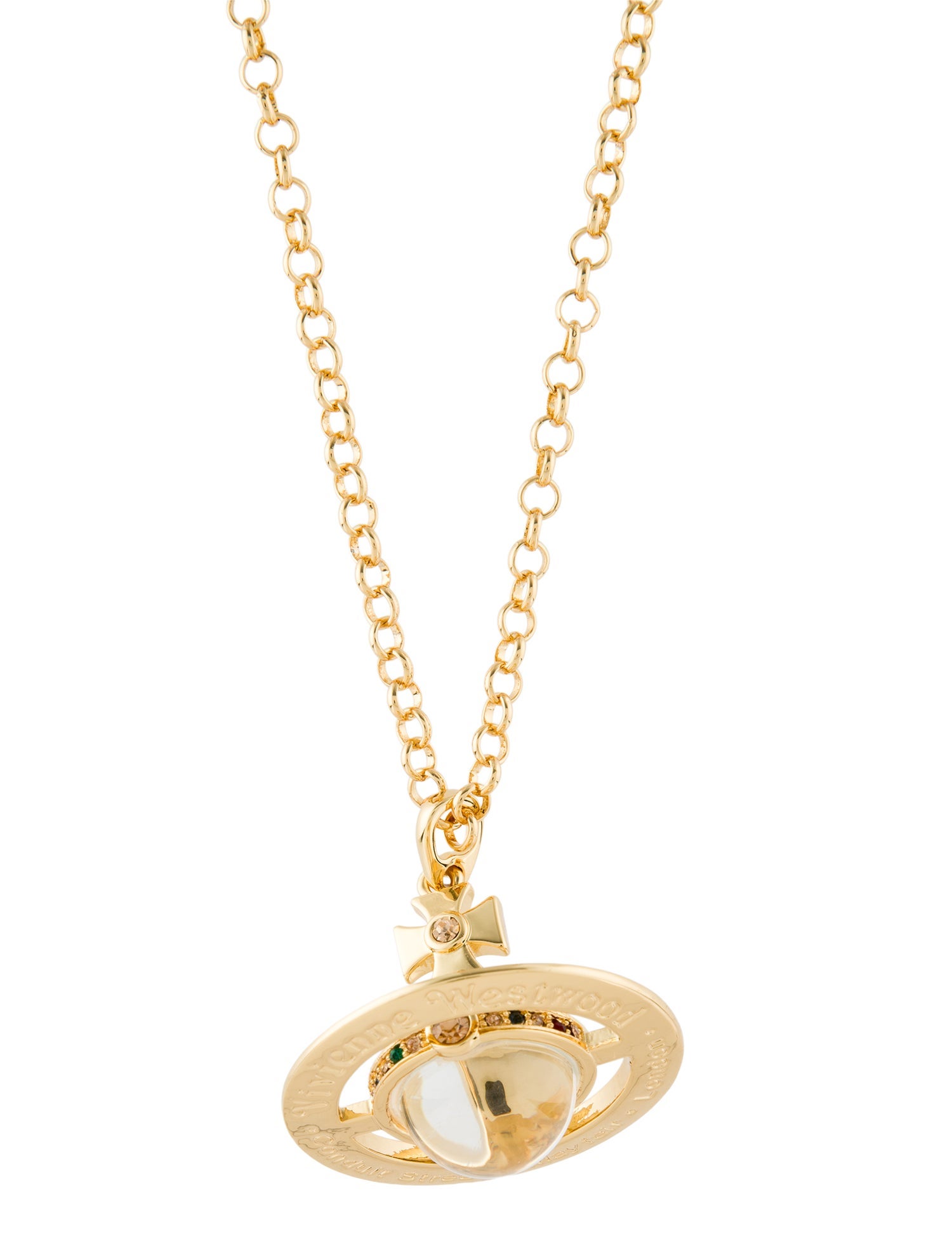 Vivienne Westwood Crystal & Resin Large Orb Pendant Necklace