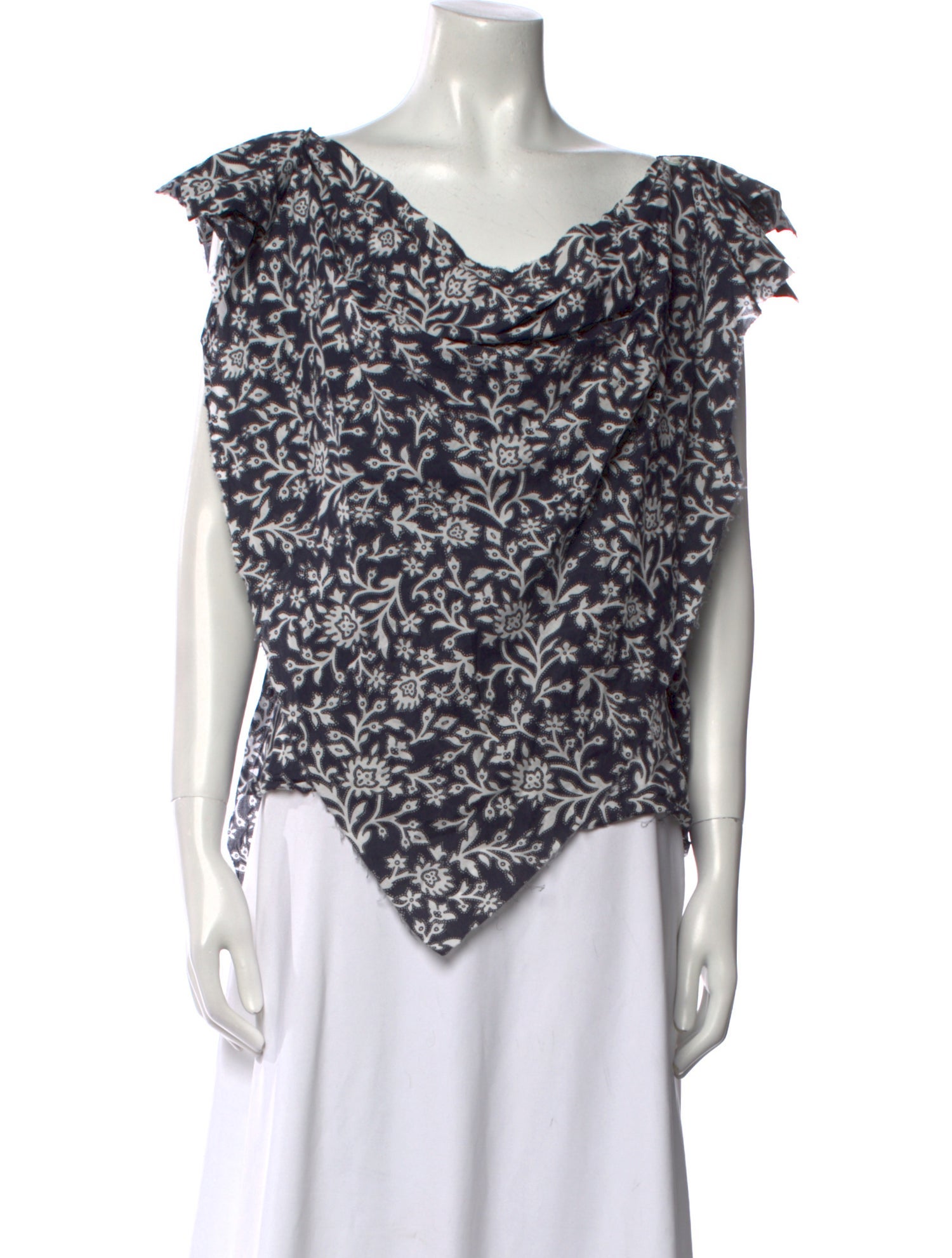 Vivienne Westwood Printed Cowl Neck Blouse