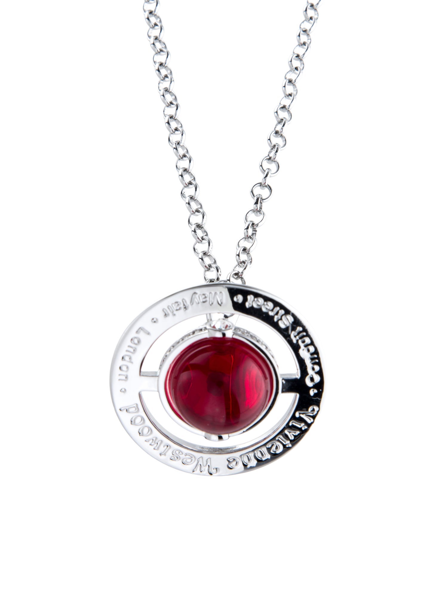 Vivienne Westwood Crystal & Resin Large Orb Pendant Necklace