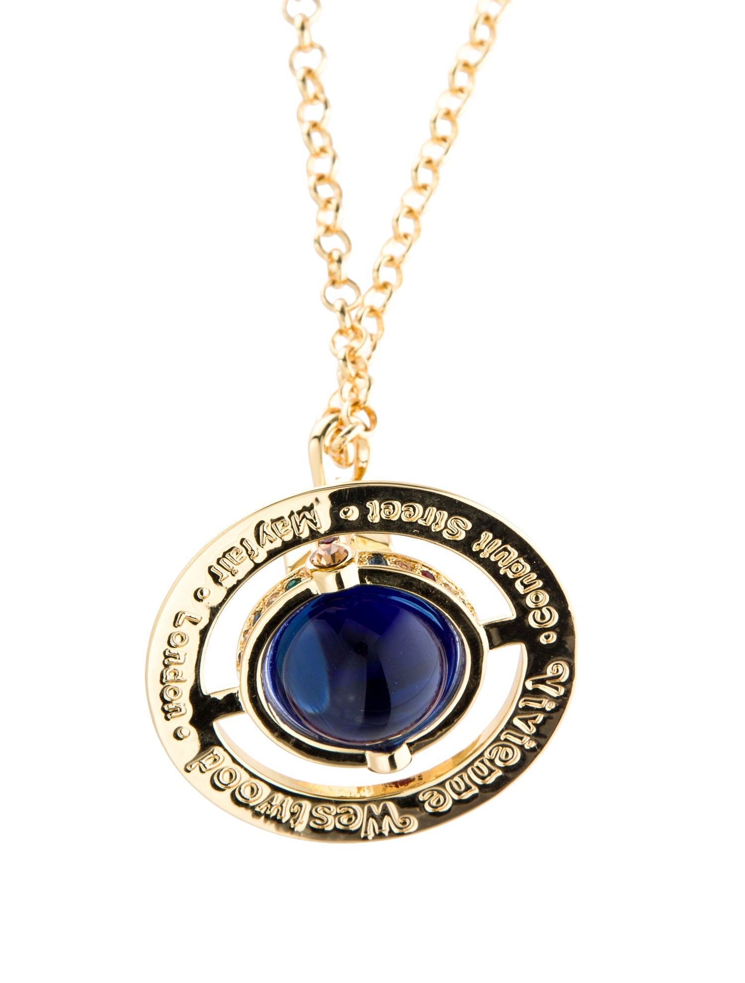 Vivienne Westwood Crystal & Resin Large Orb Pendant Necklace