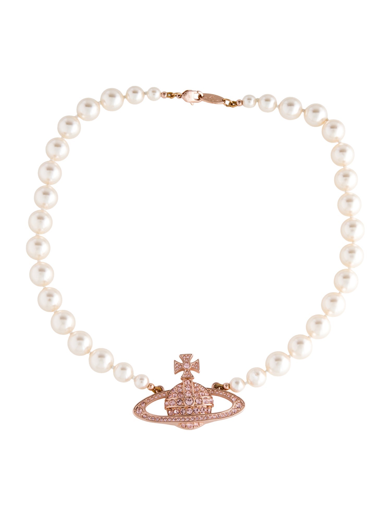Vivienne Westwood Faux Pearl Bas Relief Orb Choker