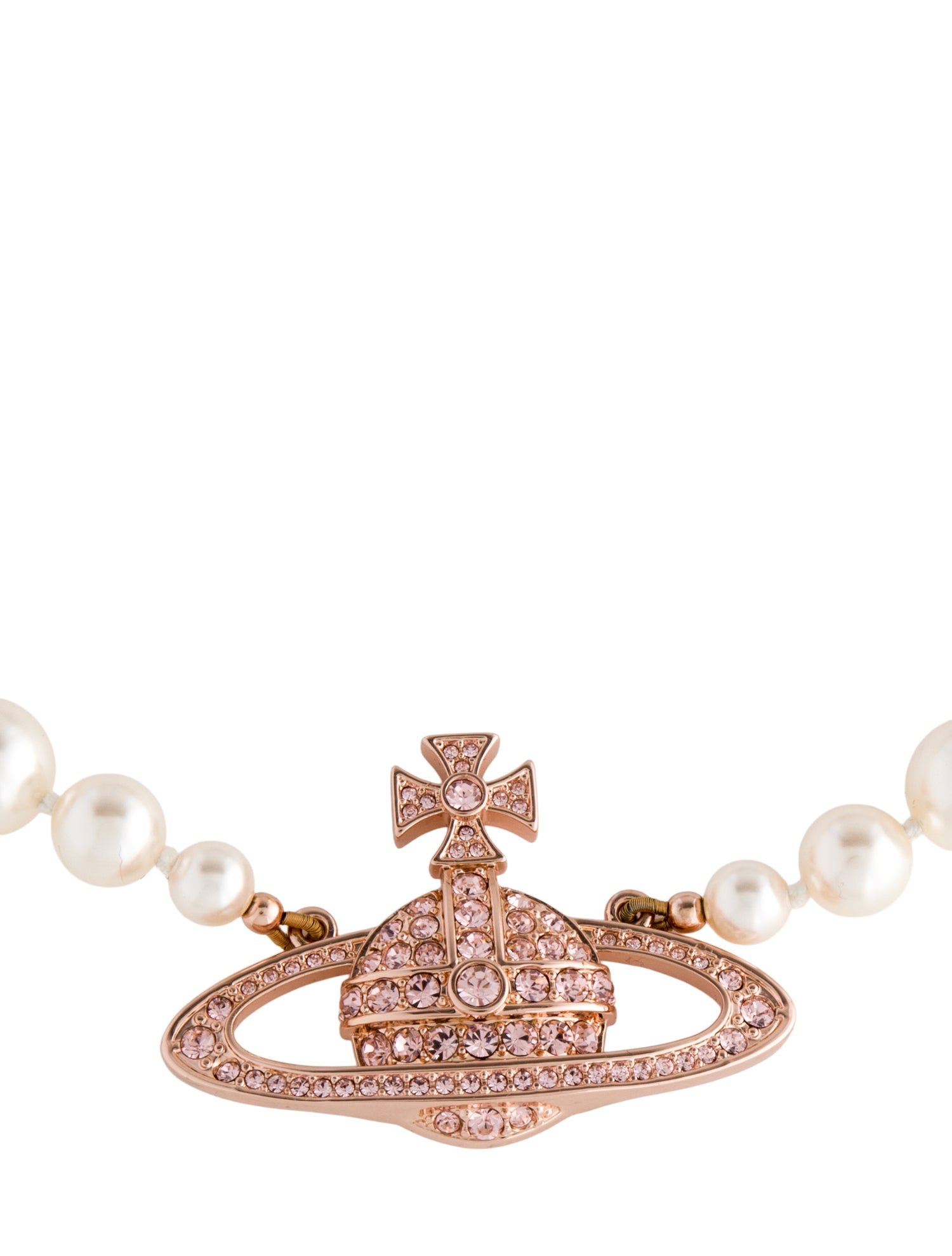 Vivienne Westwood Faux Pearl Bas Relief Orb Choker