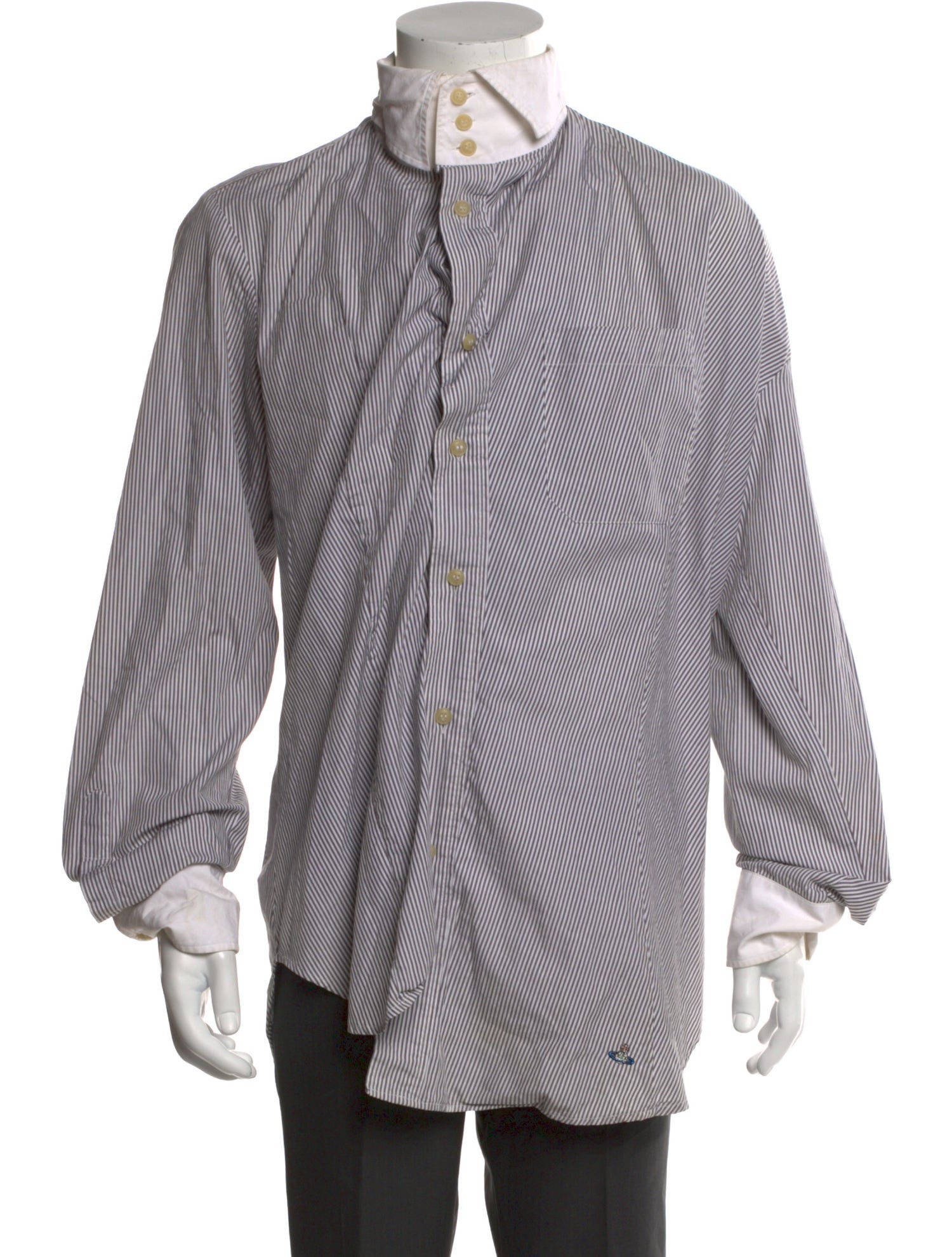 Vivienne Westwood Striped Long Sleeve Dress Shirt