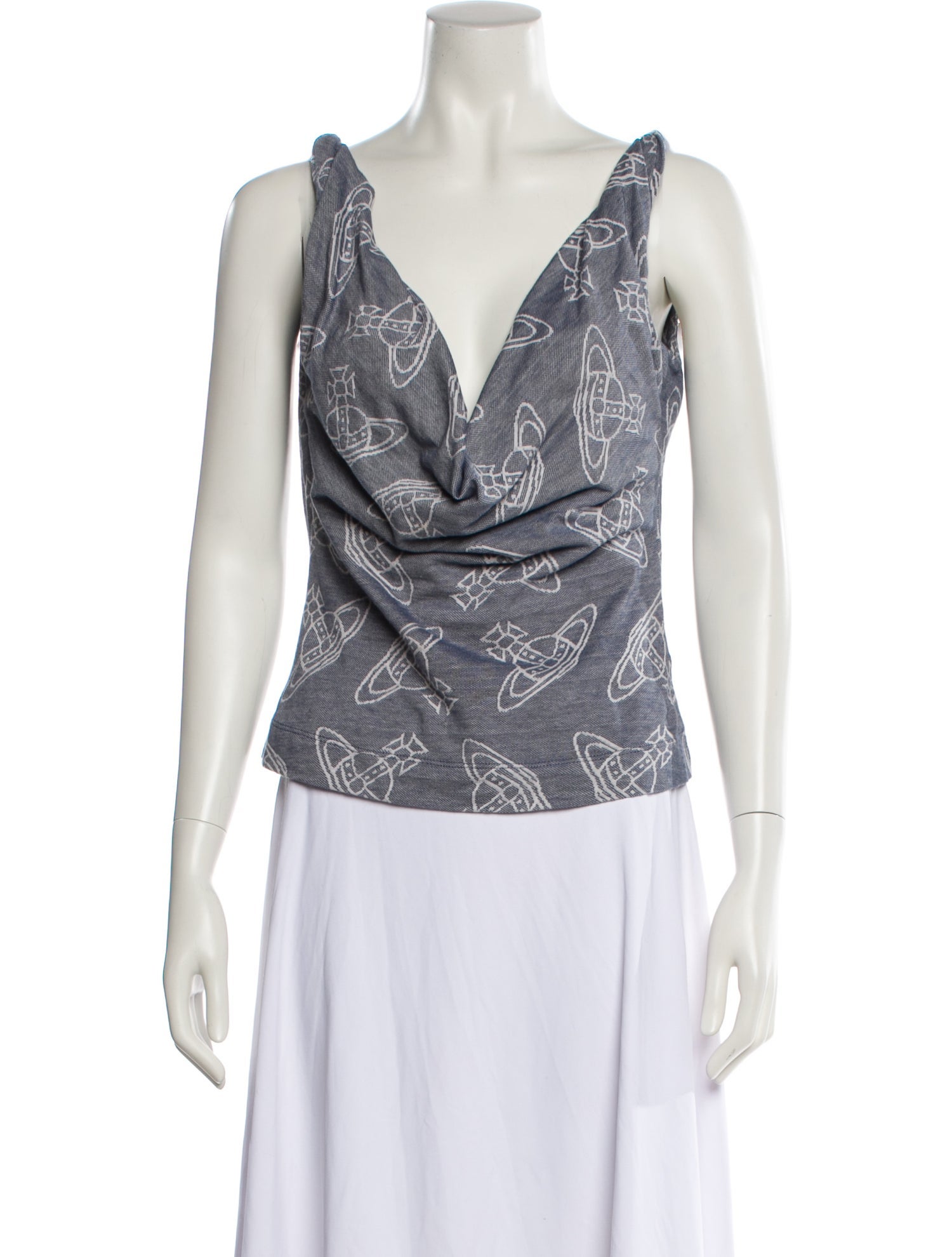 Vivienne Westwood Paisley Print Cowl Neck Top