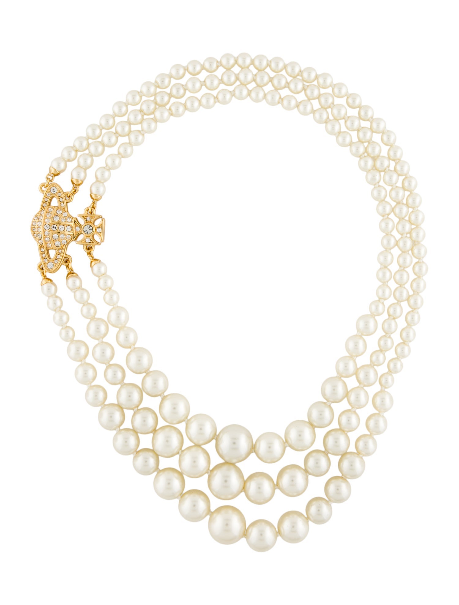 Vivienne Westwood Faux Pearl Graziella Multistrand Necklace