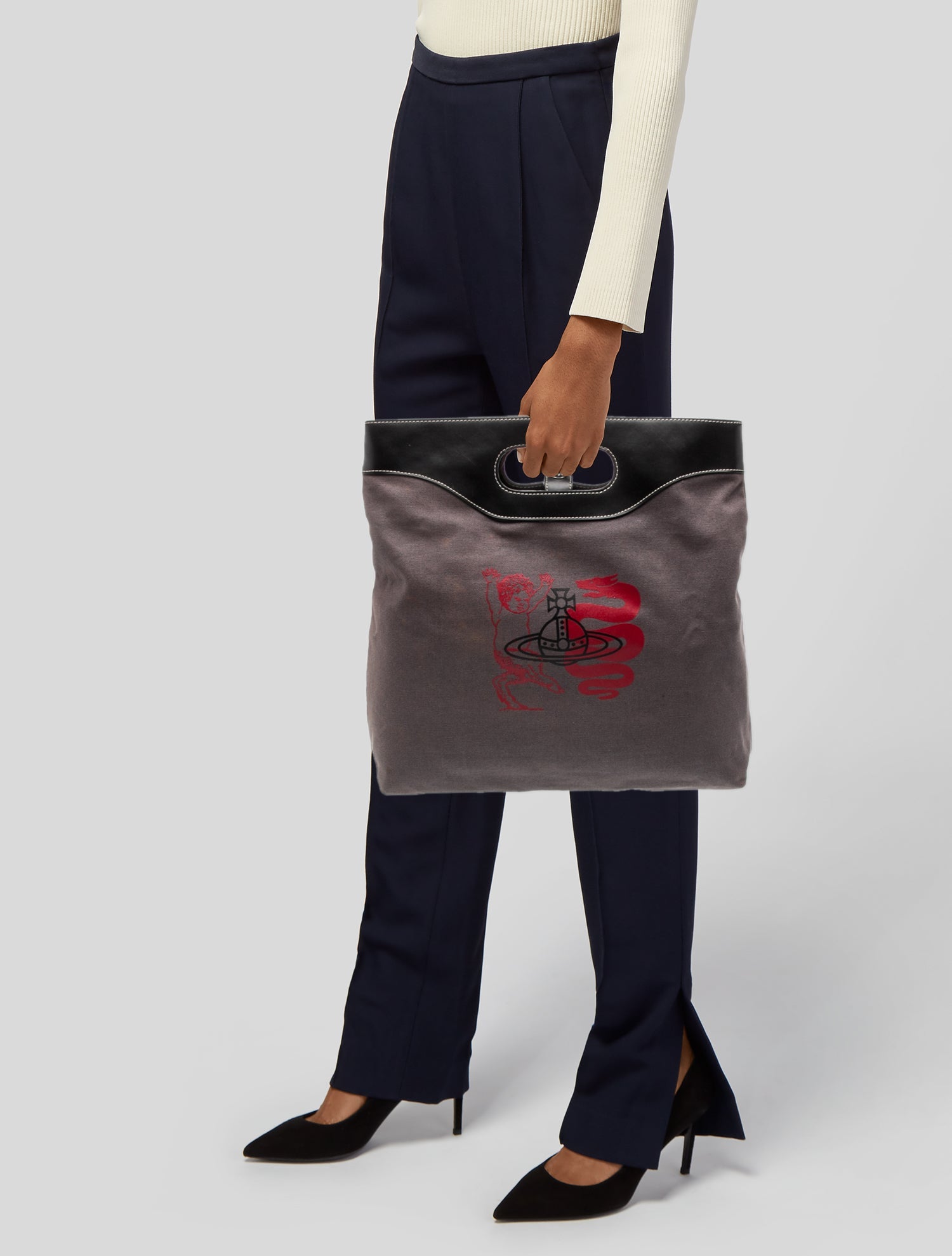 Vivienne Westwood Canvas Top Handle Bag