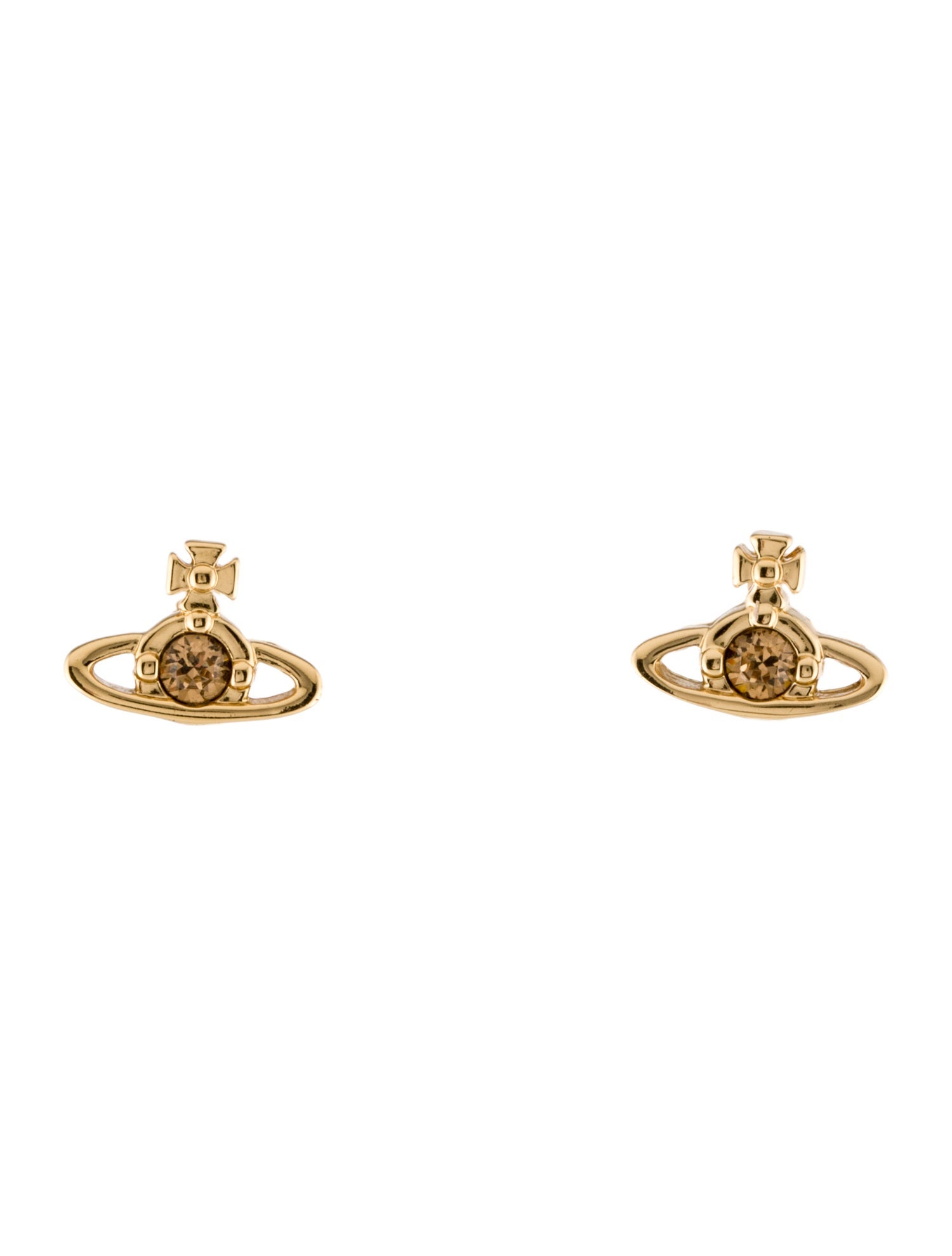 Vivienne Westwood Crystal Nano Solitaire Stud Earrings