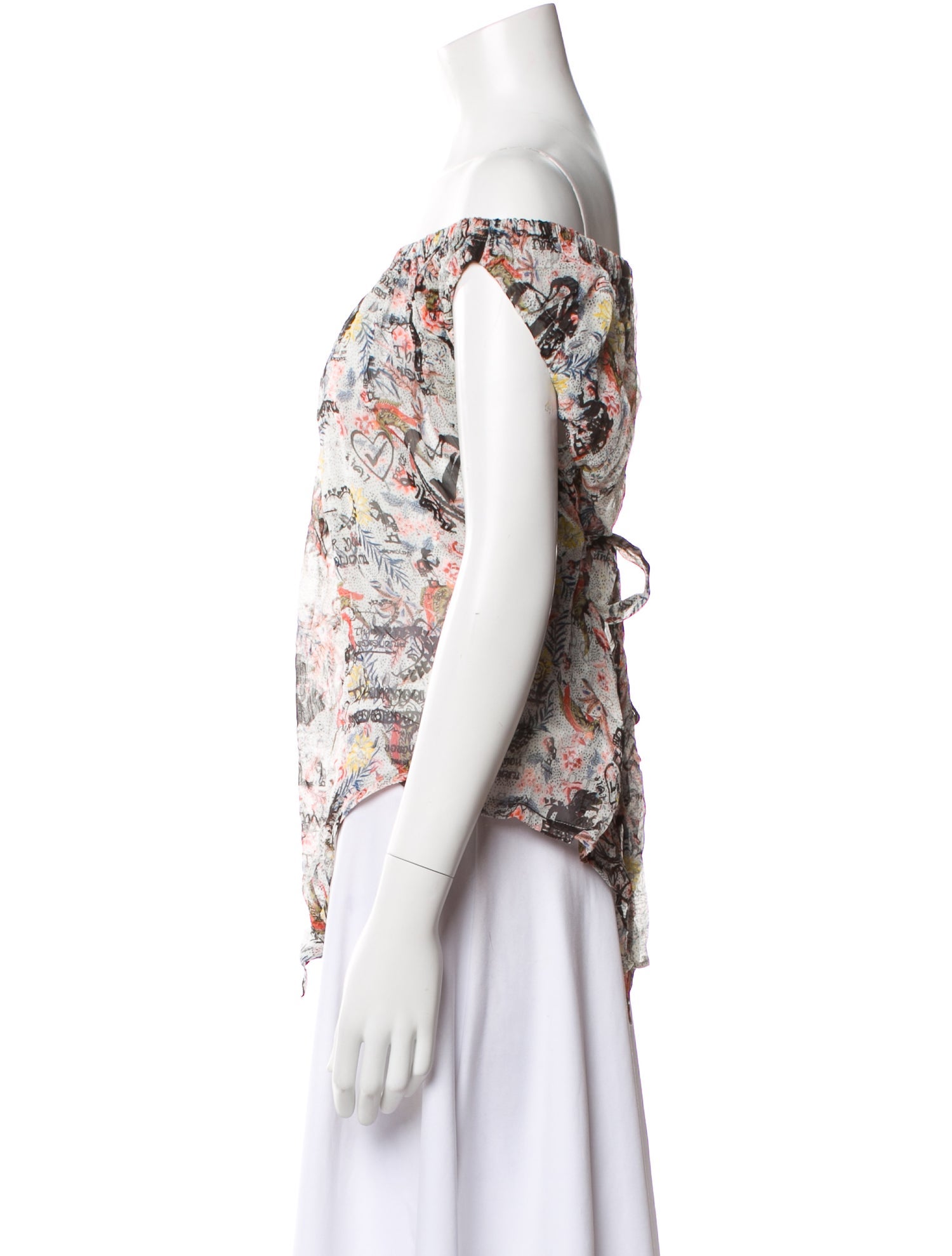 Vivienne Westwood Graphic Print Off-The-Shoulder Blouse