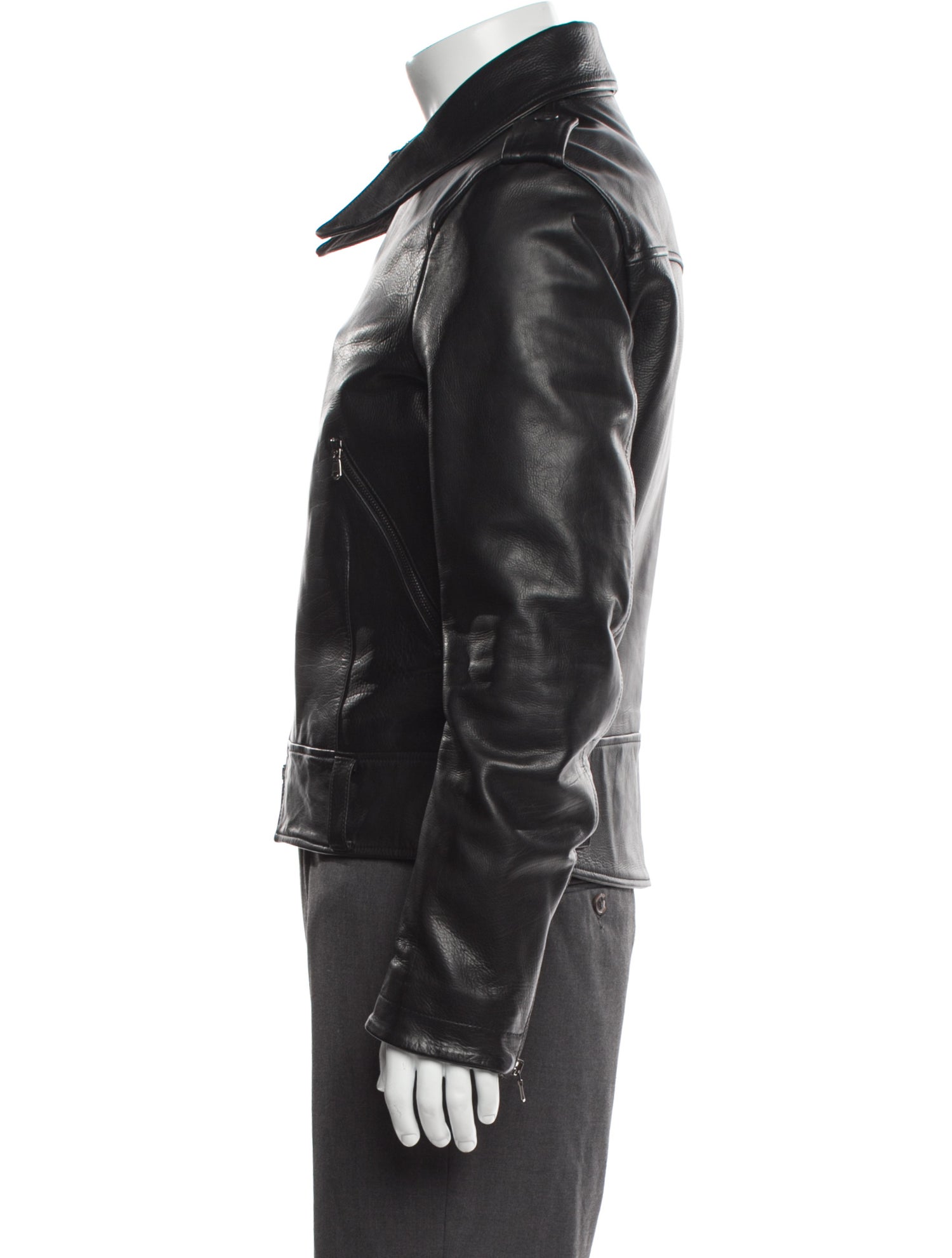 Vivienne Westwood Calf Leather Moto Jacket - Black Outerwear