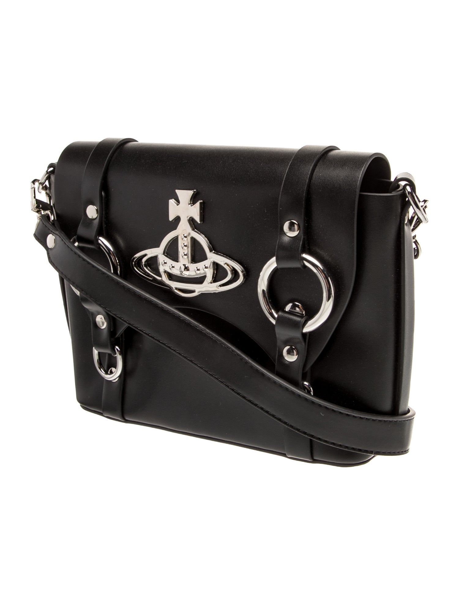 バッグ Vivienne Westwood Vivienne Westwood Leather Crossbody Bag - Black Crossbody Bags
