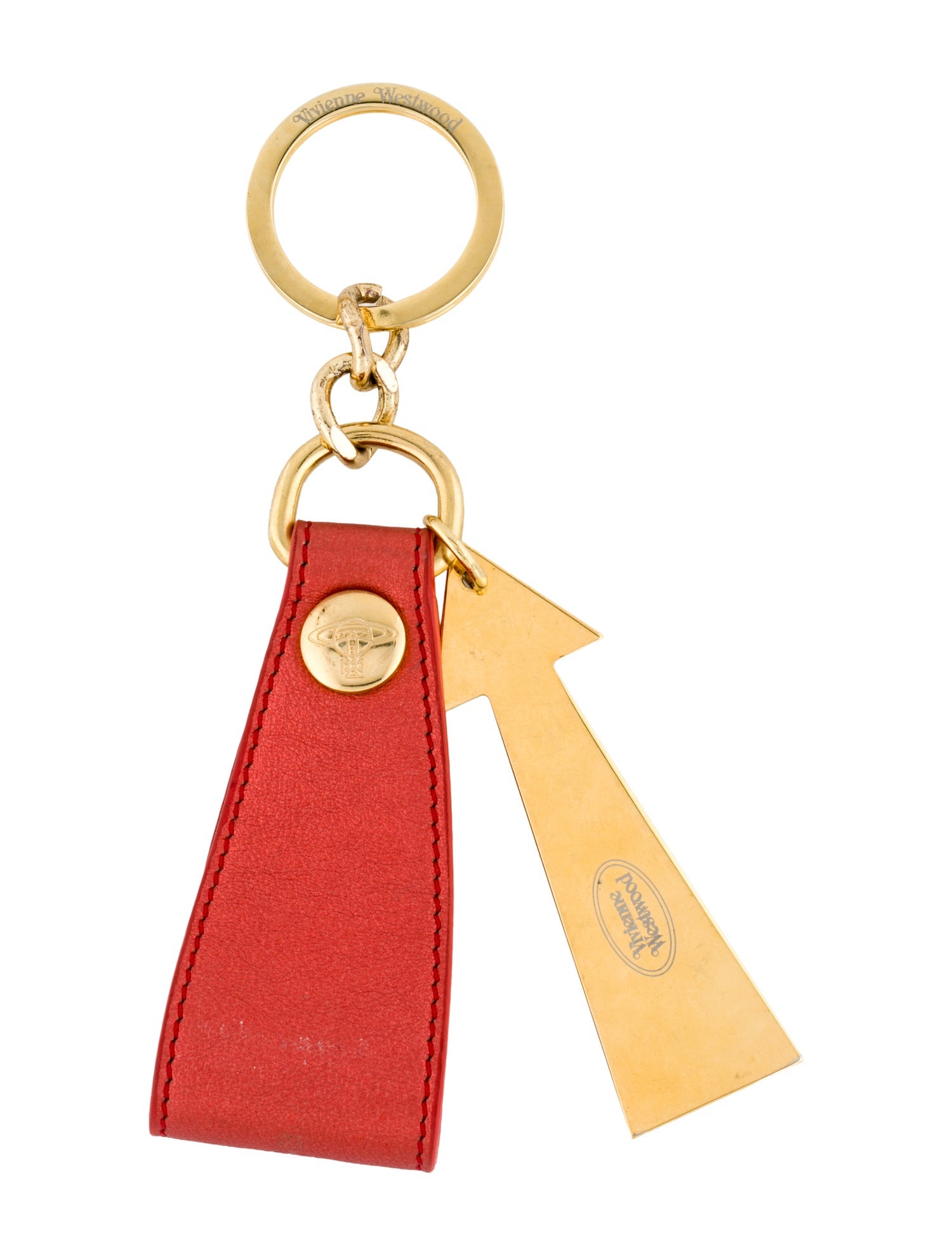 Vivienne Westwood Vegan Leather Gold-Toned Keychain