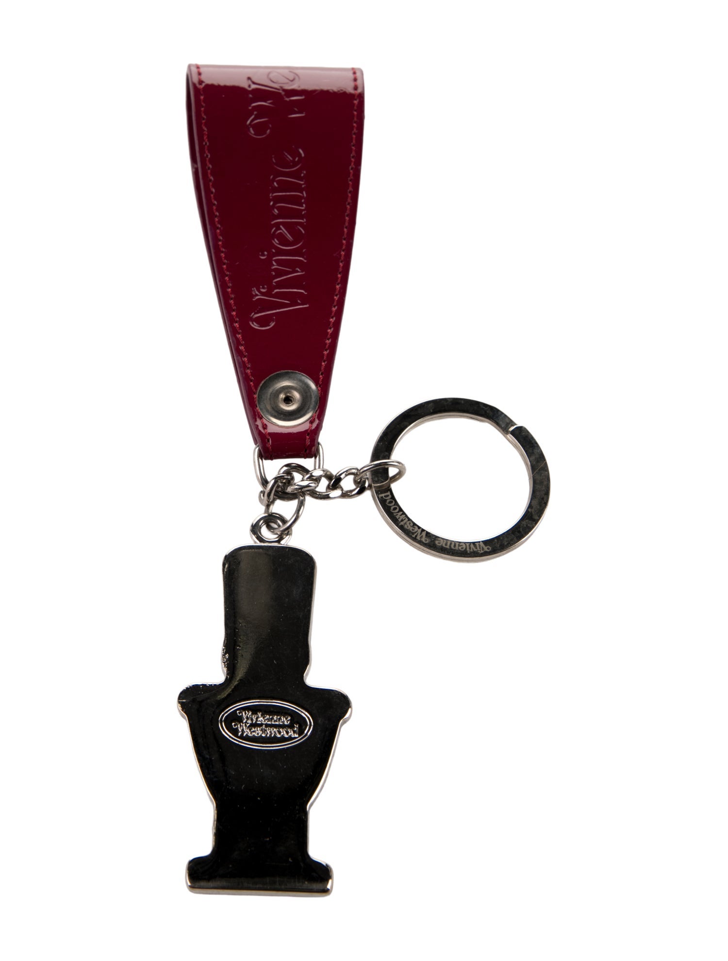 Vivienne Westwood Leather Keychain With Metal Accent