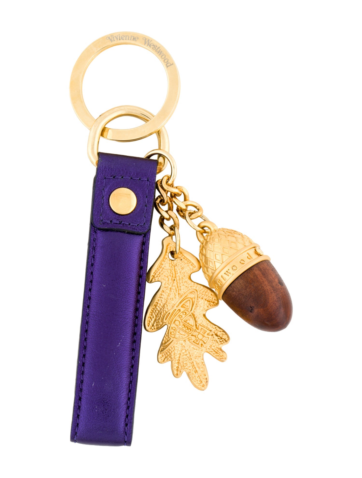 Vivienne Westwood Vegan Leather Acorn KeyChain
