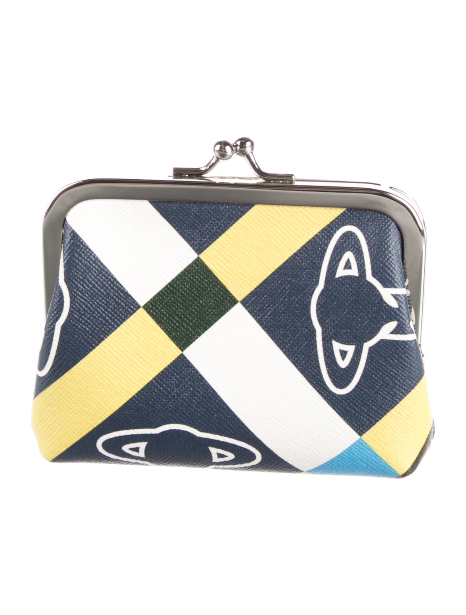 Vivienne Westwood Vegan Leather Printed Wallet - Blue Wallets