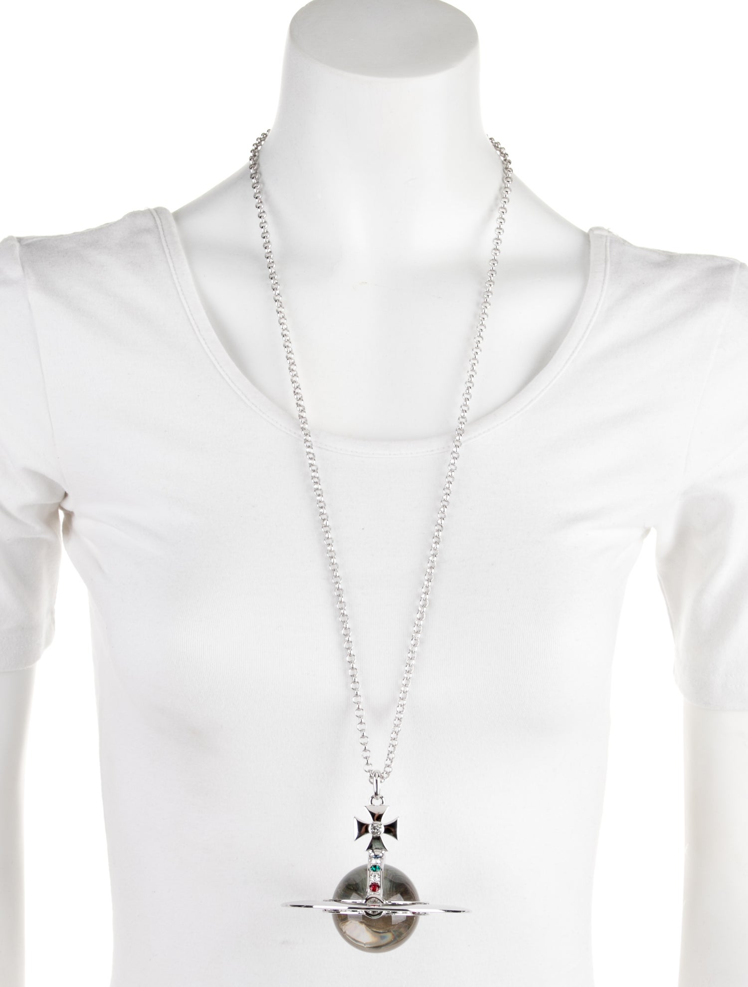Vivienne Westwood Crystal Giant Orb Necklace - Pendant Necklace