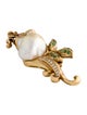 Barry Brinker 18K Pearl & Multi-Stone Bird Brooch