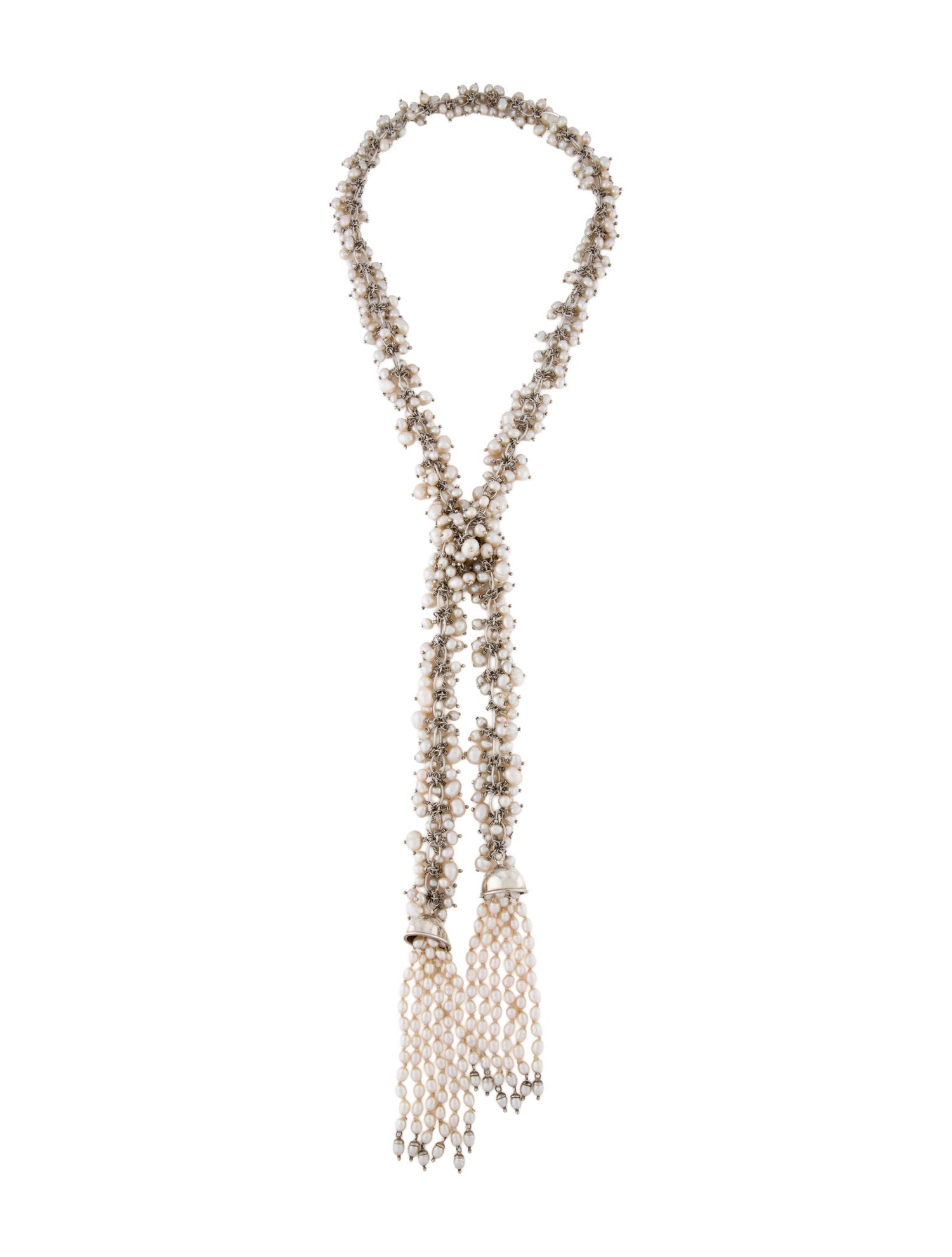 Barry Brinker Pearl Lariat Necklace