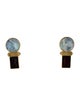 Barry Brinker 18K Moonstone Labradorite, Citrine and Onyx Intaglio Earclips