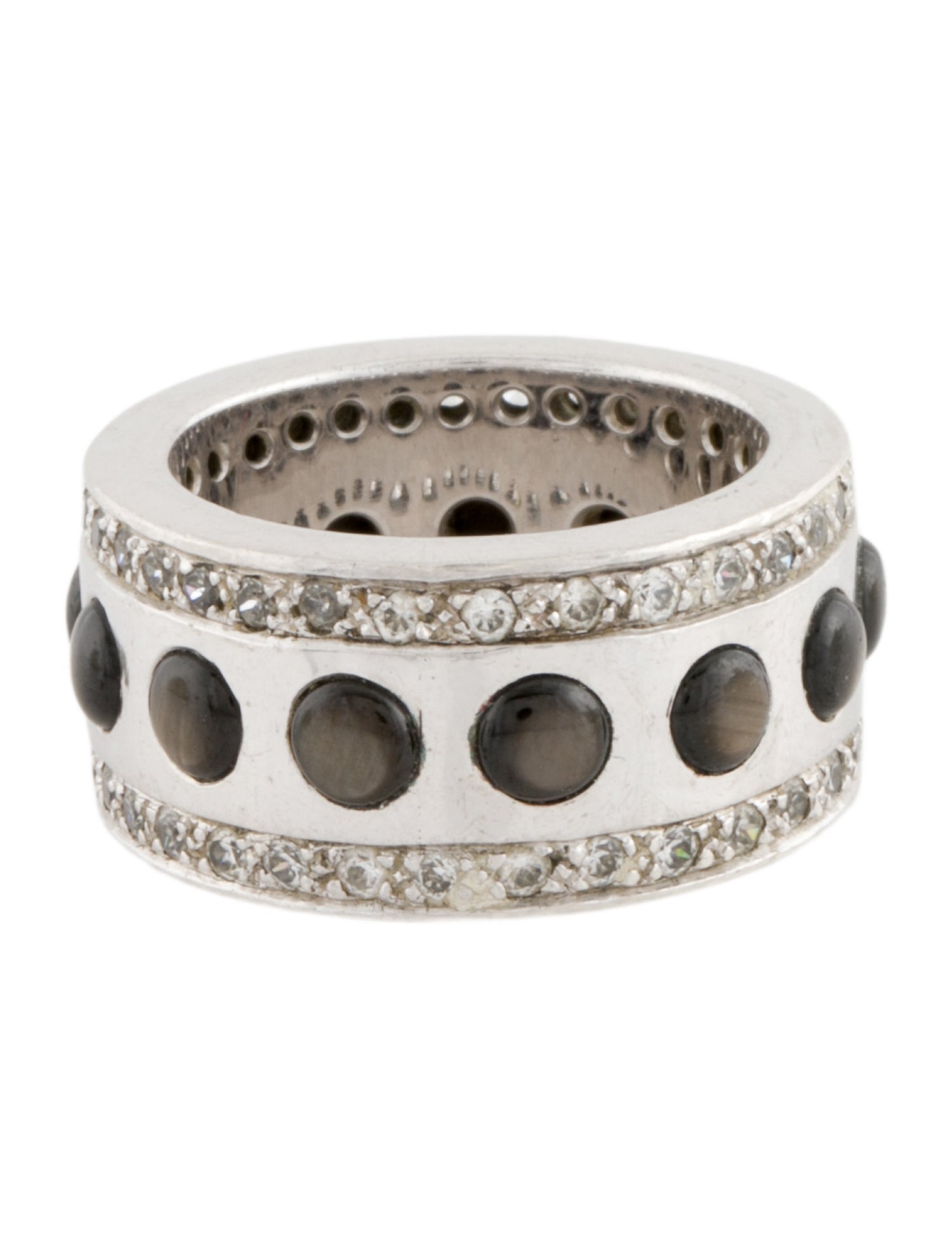 Barry Brinker 3.90ctw Star Sapphire & Cubic Zirconia Eternity Band