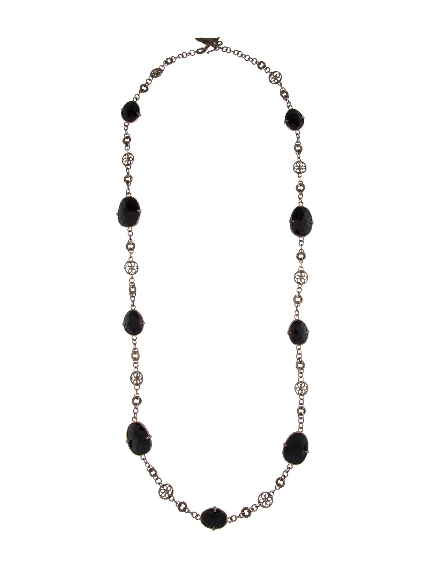 Barry Brinker Onyx Station Necklace