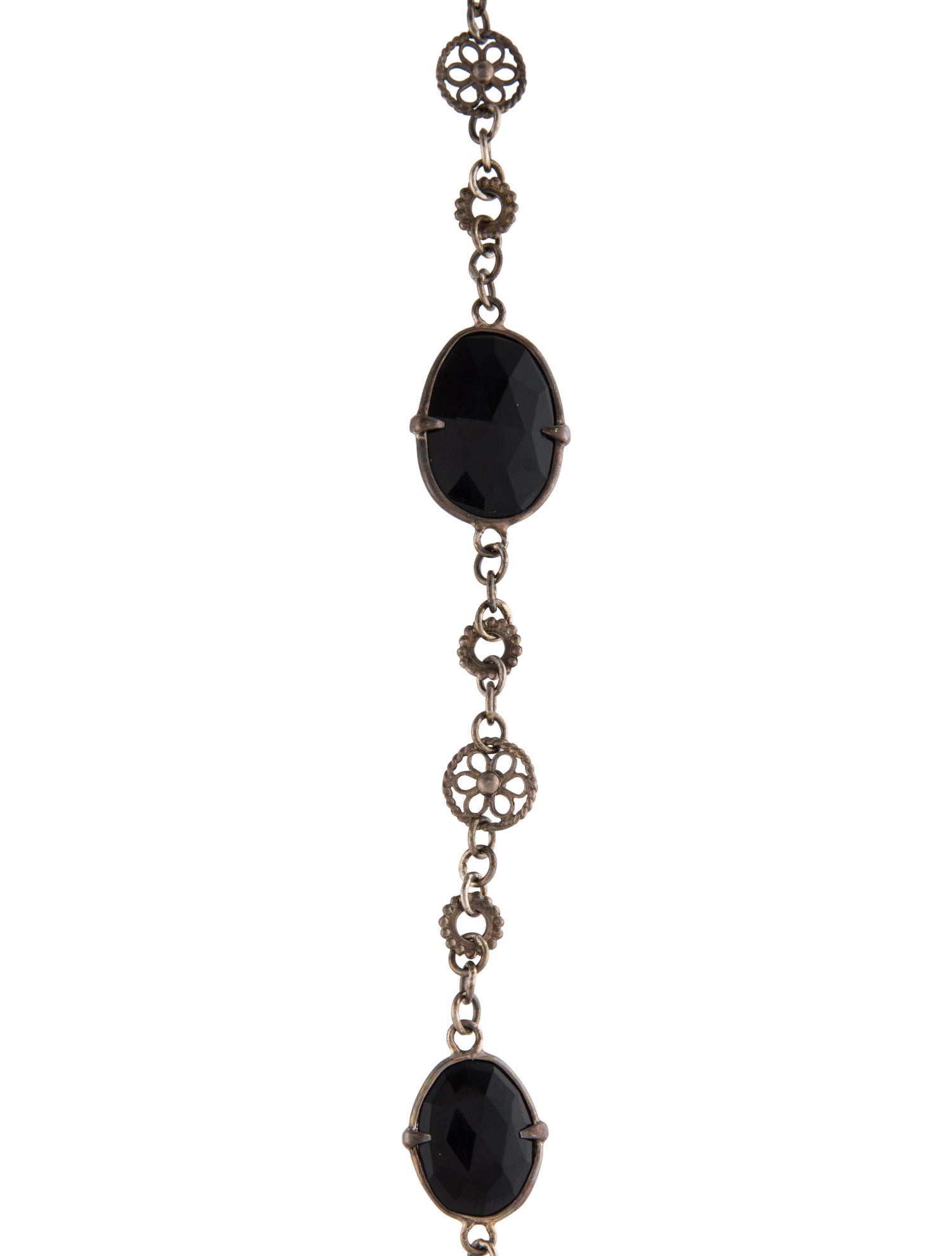 Barry Brinker Onyx Station Necklace