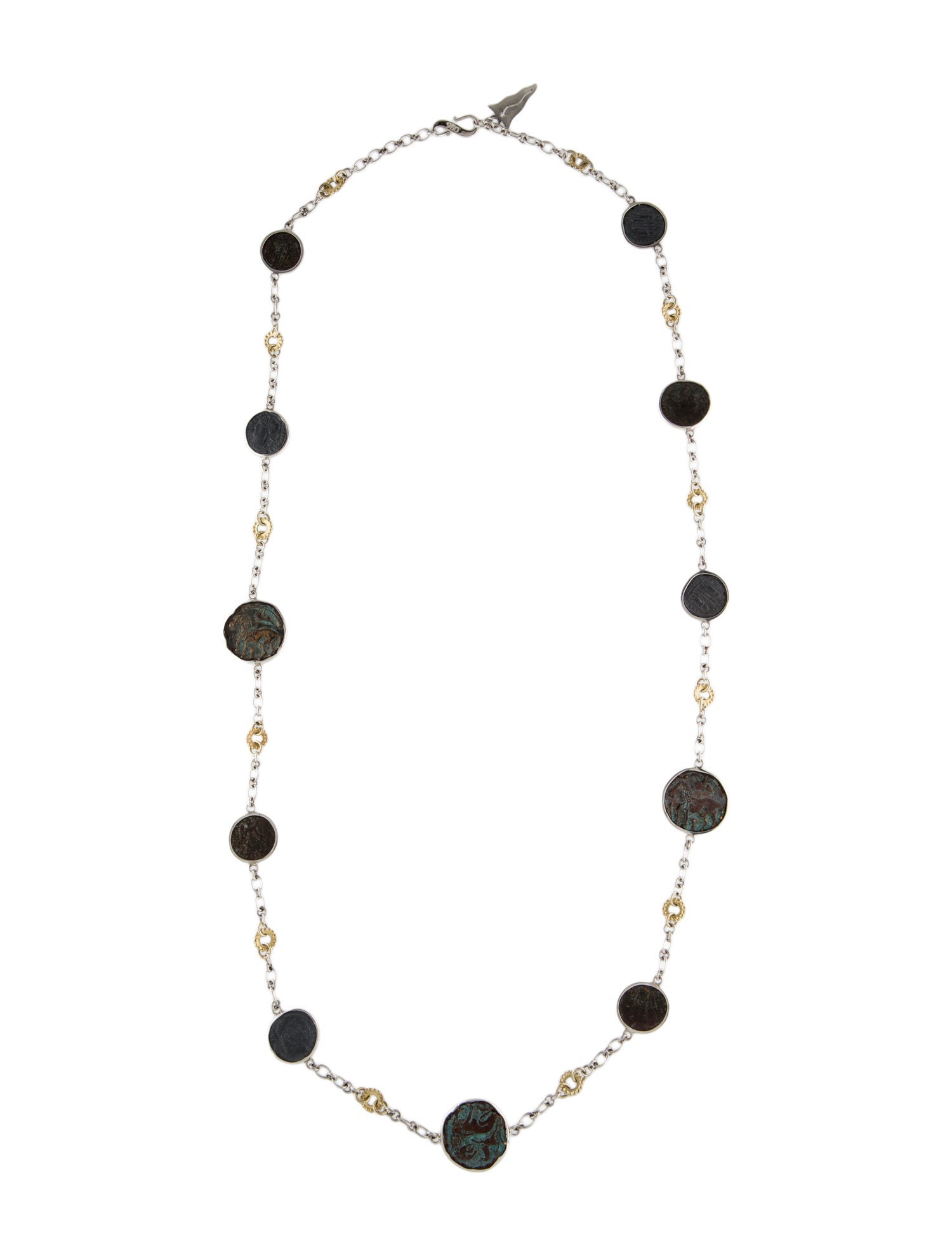Barry Brinker Two-Tone Ancient Coin Station Necklace