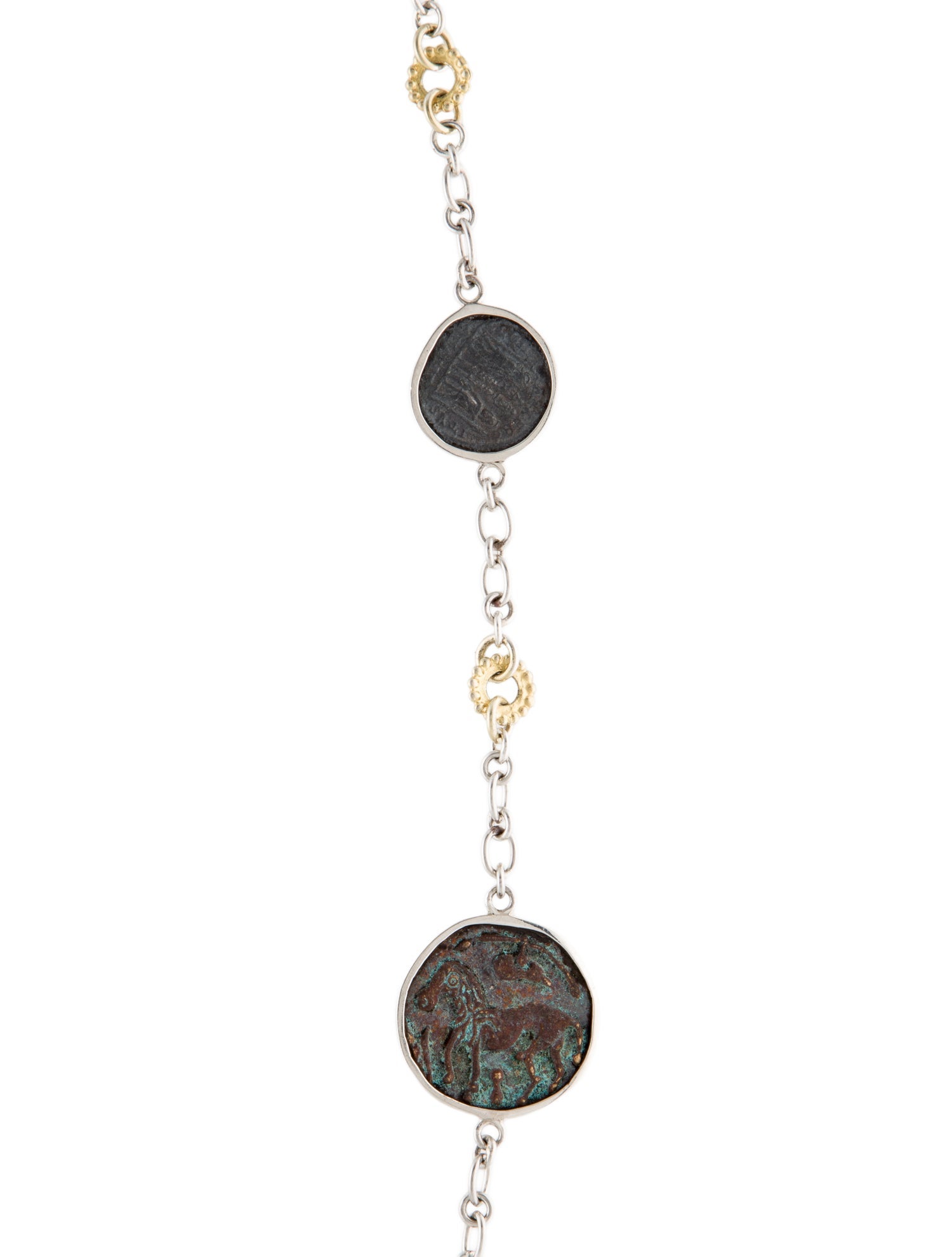 Barry Brinker Two-Tone Ancient Coin Station Necklace