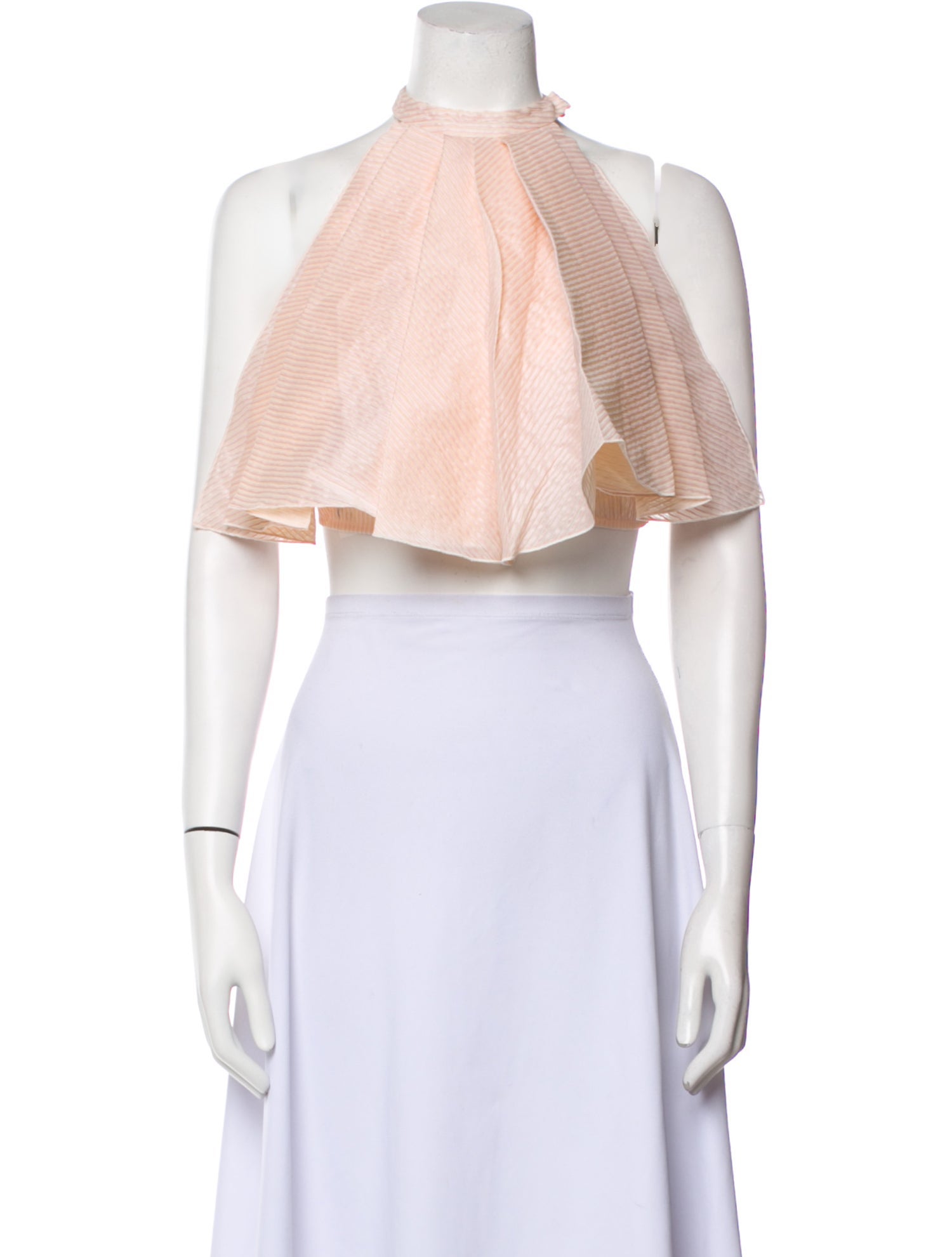 Vika Gazinskaya Silk Halterneck Crop Top